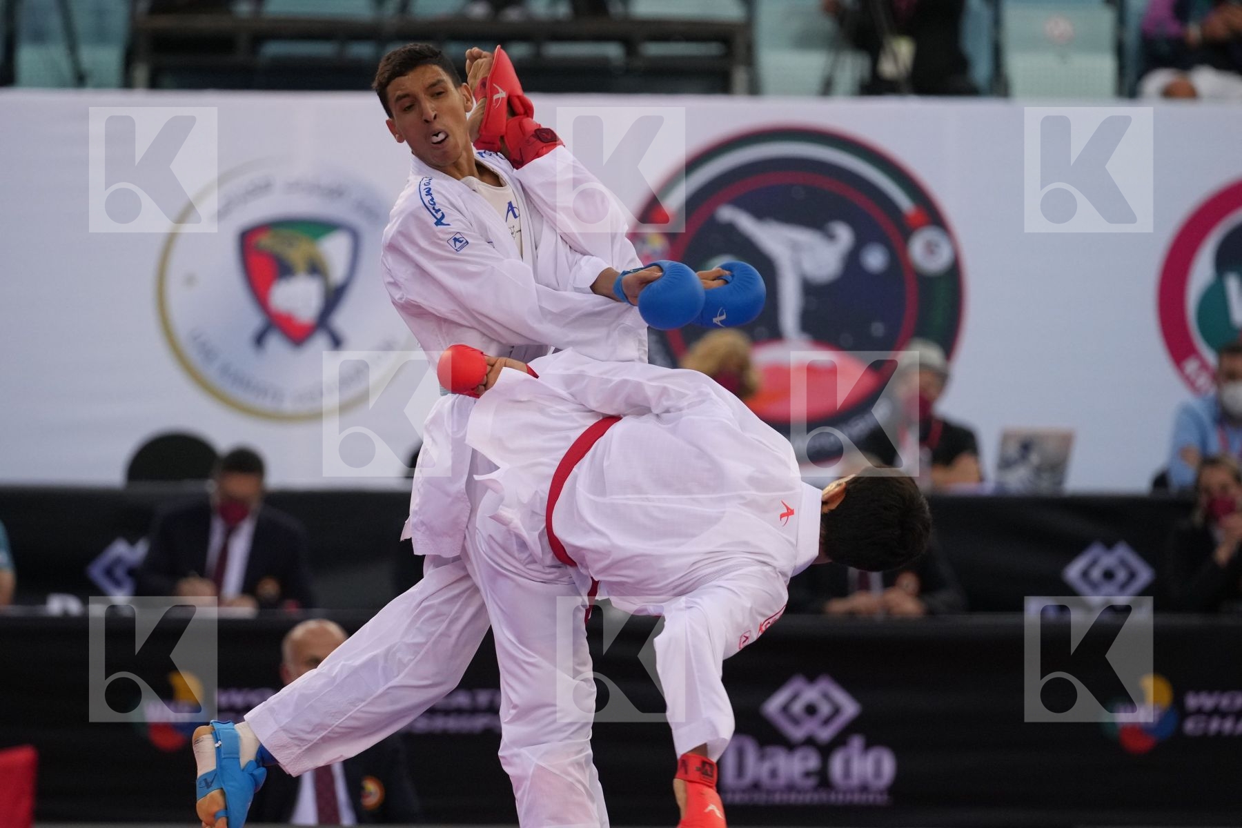 ALPYSBAY KAISAR (KAZAKHSTAN) vs JINA ABDEL ALI (MOROCCO) in Male Kumite -60 Kg - bronze bout