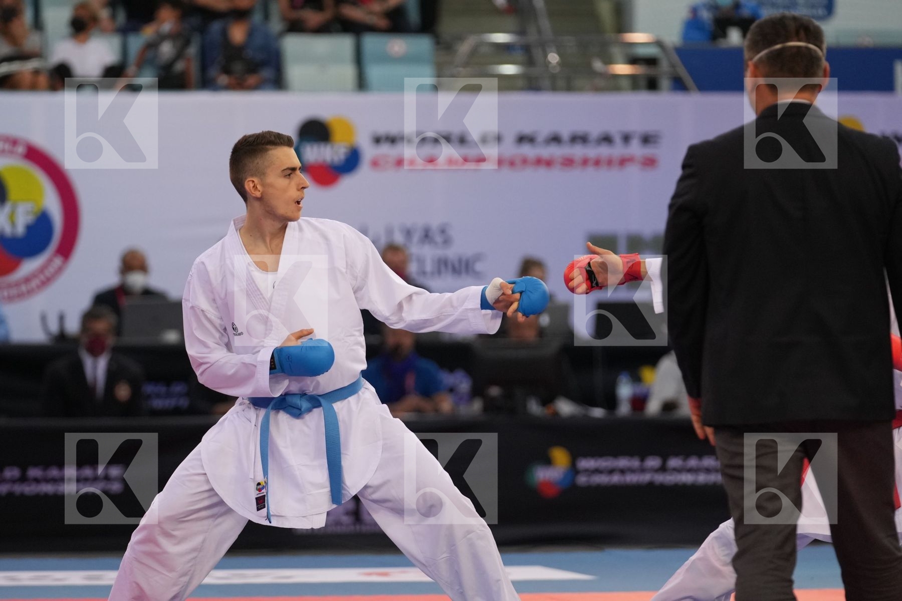 OGANNISIAN IURIK (RUSSIA) vs BERTHON ENZO (FRANCE) in Male Kumite -60 Kg - bronze bout