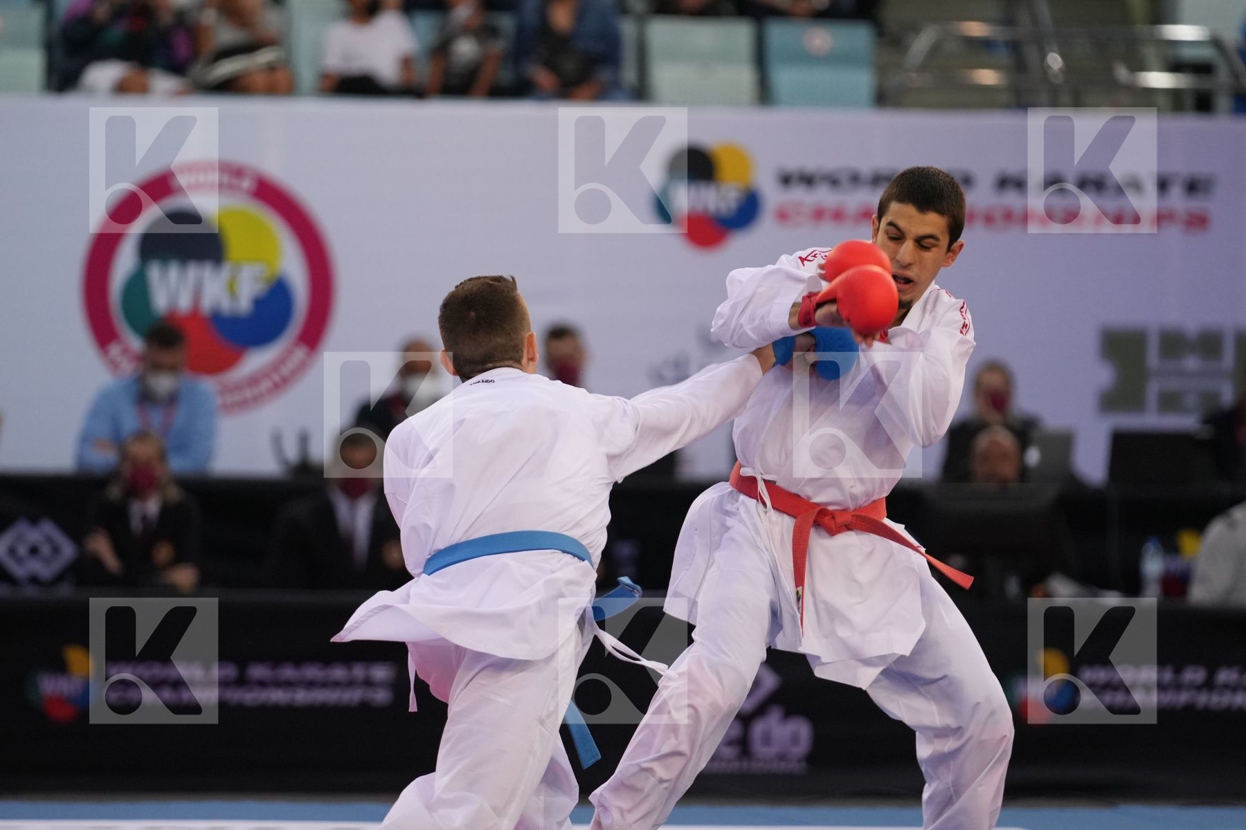 OGANNISIAN IURIK (RUSSIA) vs BERTHON ENZO (FRANCE) in Male Kumite -60 Kg - bronze bout