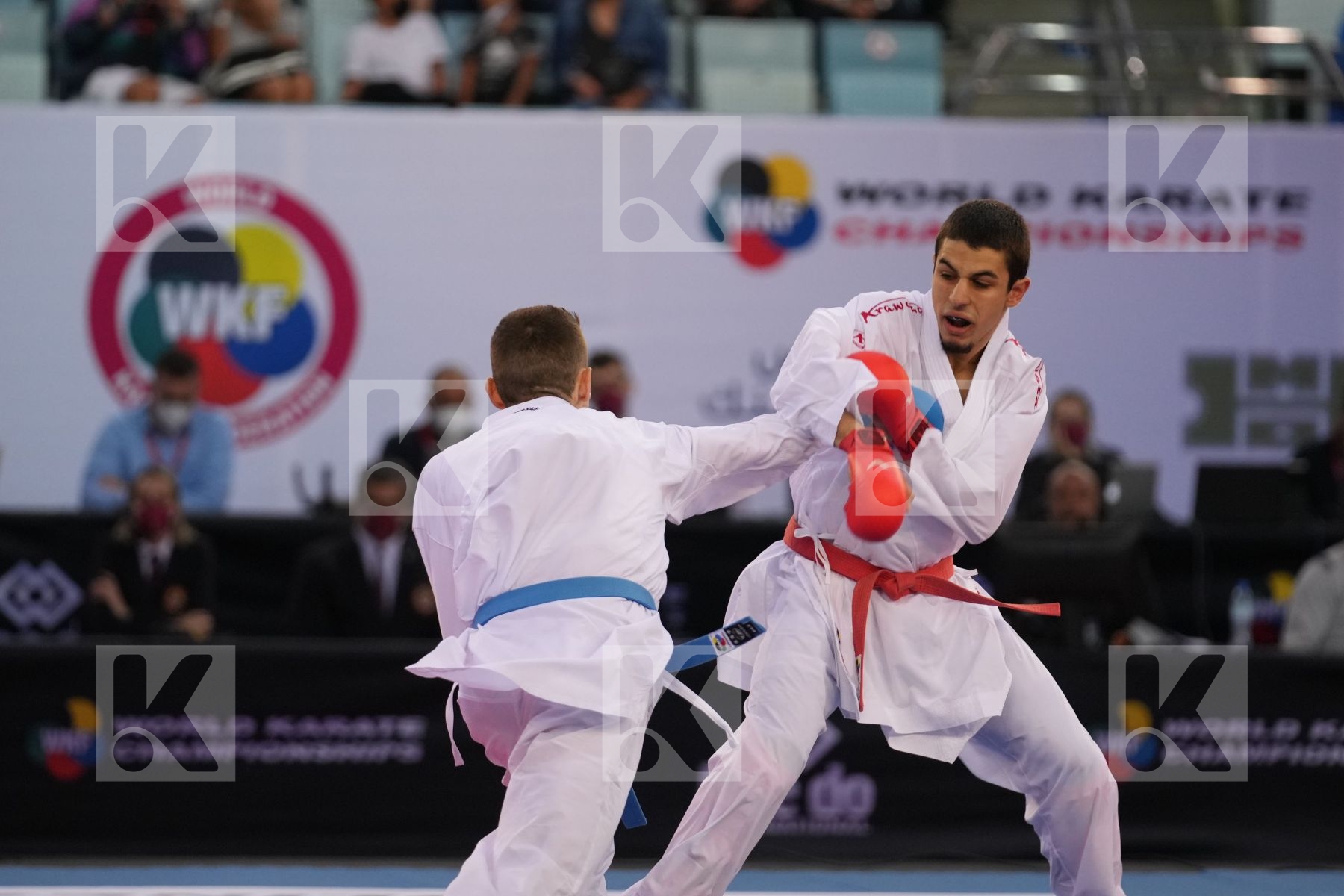 OGANNISIAN IURIK (RUSSIA) vs BERTHON ENZO (FRANCE) in Male Kumite -60 Kg - bronze bout