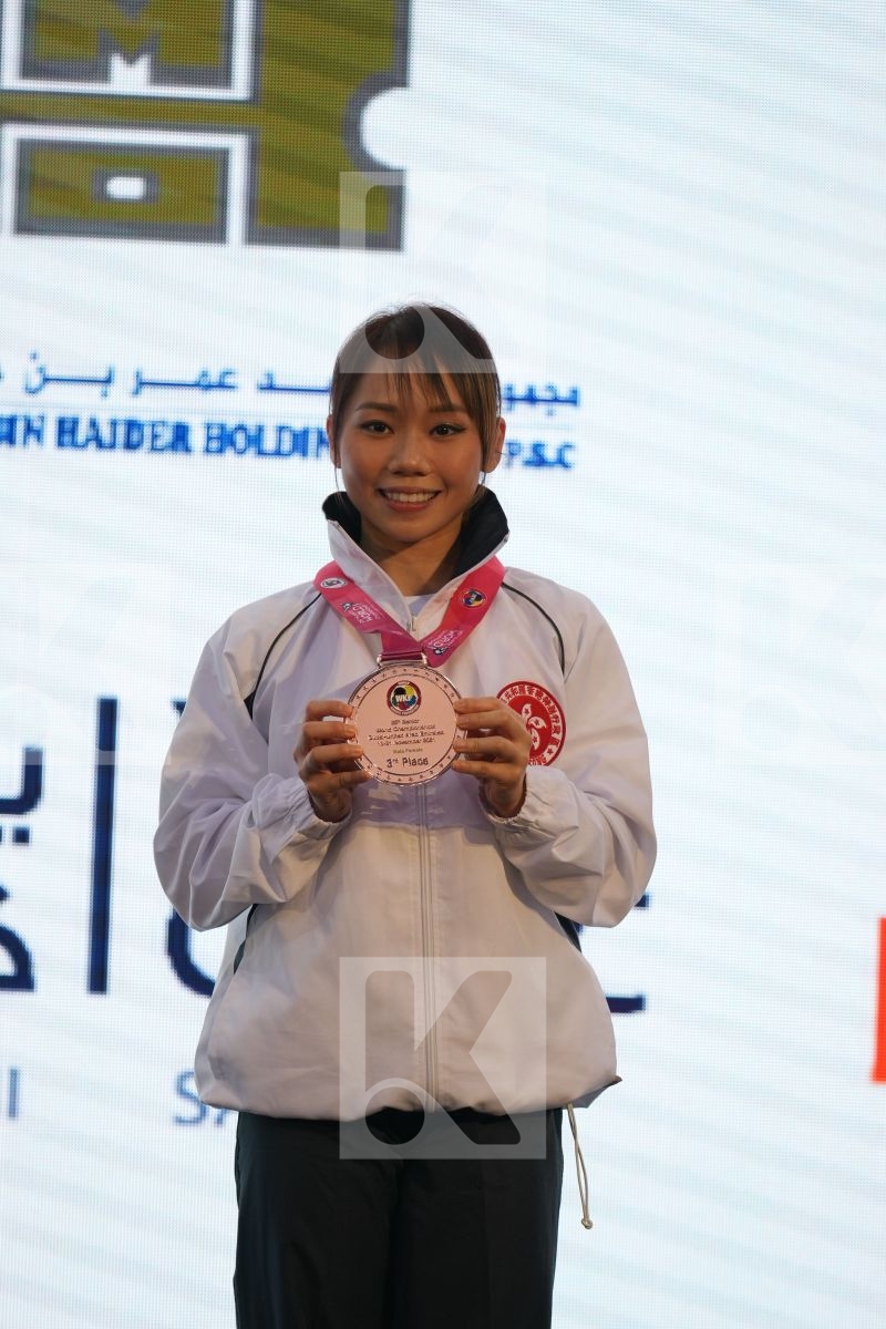 LAU MO SHEUNG GRACE (HONG KONG, CHINA) in Female Kata - podium ceremony