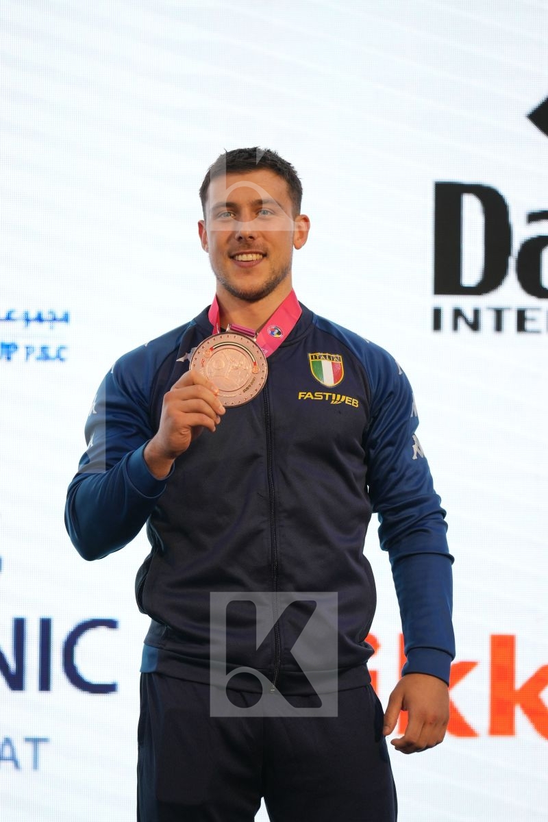 BUSATO MATTIA (ITALY) in Male Kata - podium ceremony