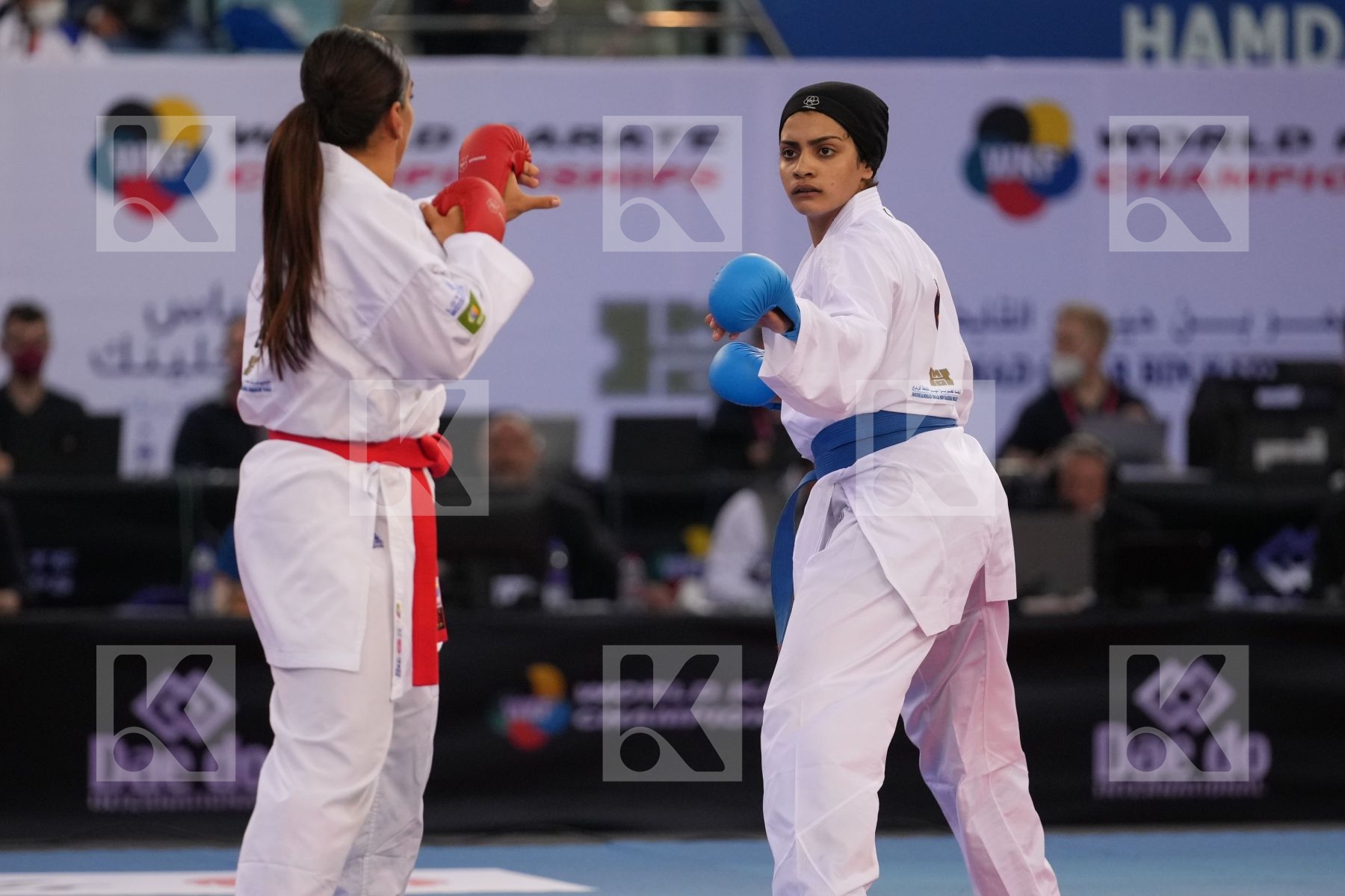 TORRES GARCIA MARIA (SPAIN) vs OKILA MENNA SHAABAN (EGYPT) in Female Kumite 68+ Kg - final bout