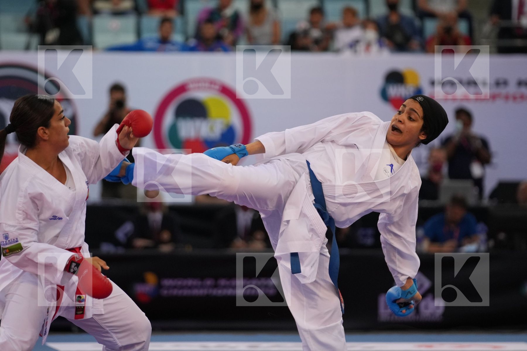TORRES GARCIA MARIA (SPAIN) vs OKILA MENNA SHAABAN (EGYPT) in Female Kumite 68+ Kg - final bout