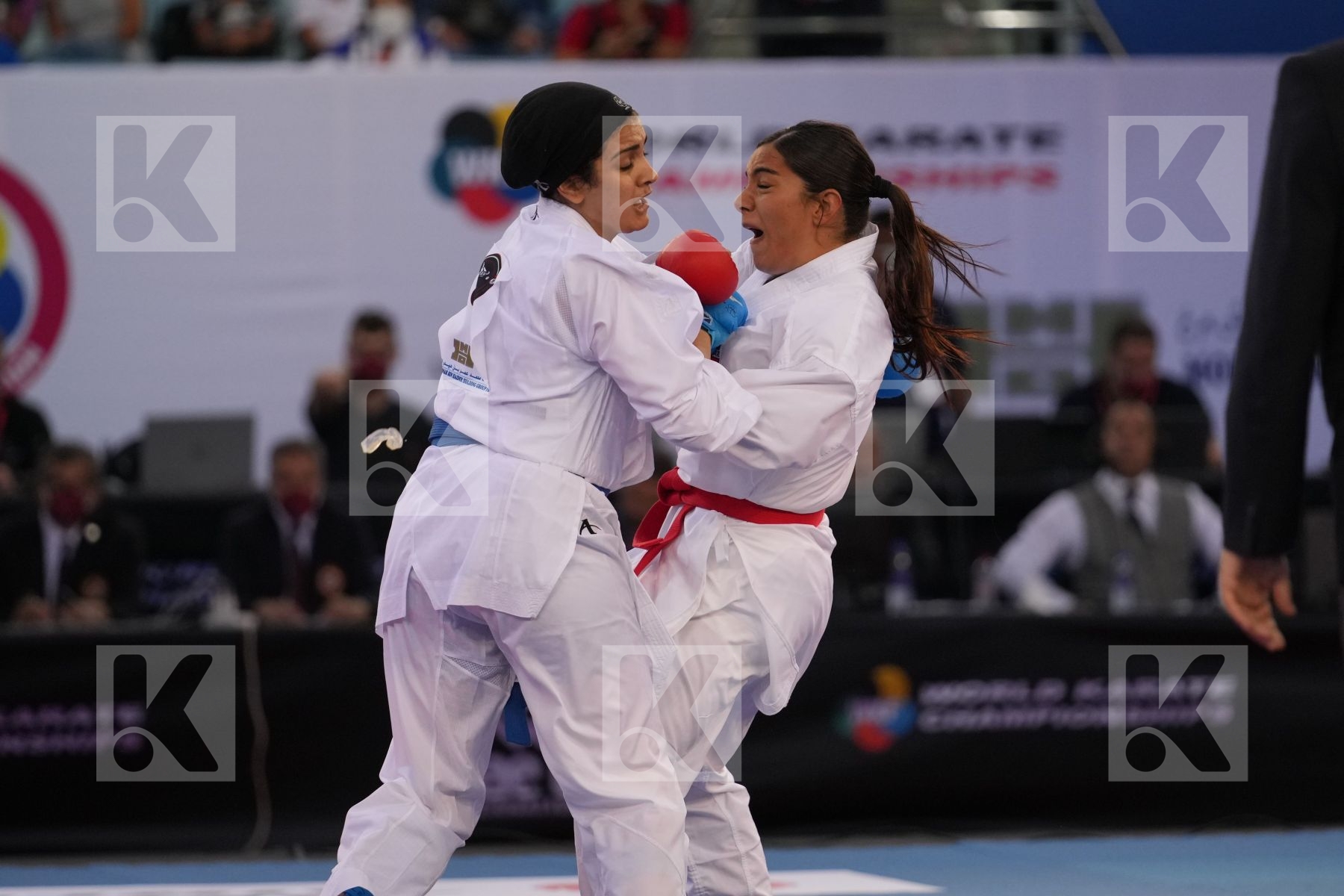 TORRES GARCIA MARIA (SPAIN) vs OKILA MENNA SHAABAN (EGYPT) in Female Kumite 68+ Kg - final bout