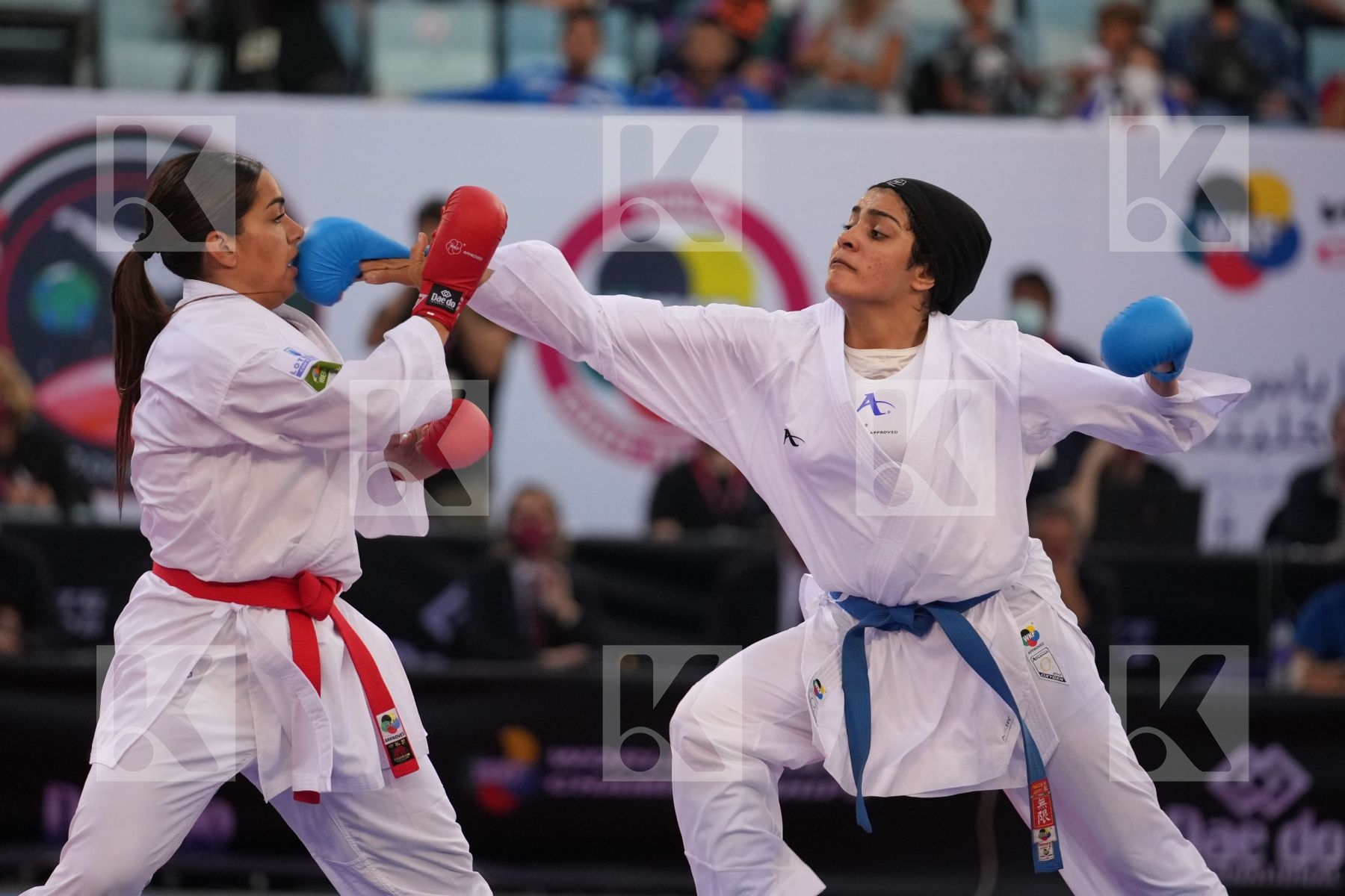 TORRES GARCIA MARIA (SPAIN) vs OKILA MENNA SHAABAN (EGYPT) in Female Kumite 68+ Kg - final bout