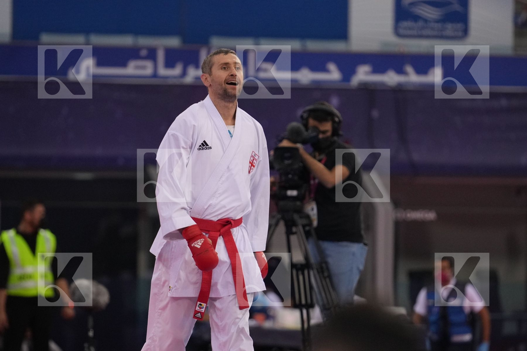 ARKANIA GOGITA (GEORGIA) vs MARINO SIMONE (ITALY) in Male Kumite 84+ Kg - final bout