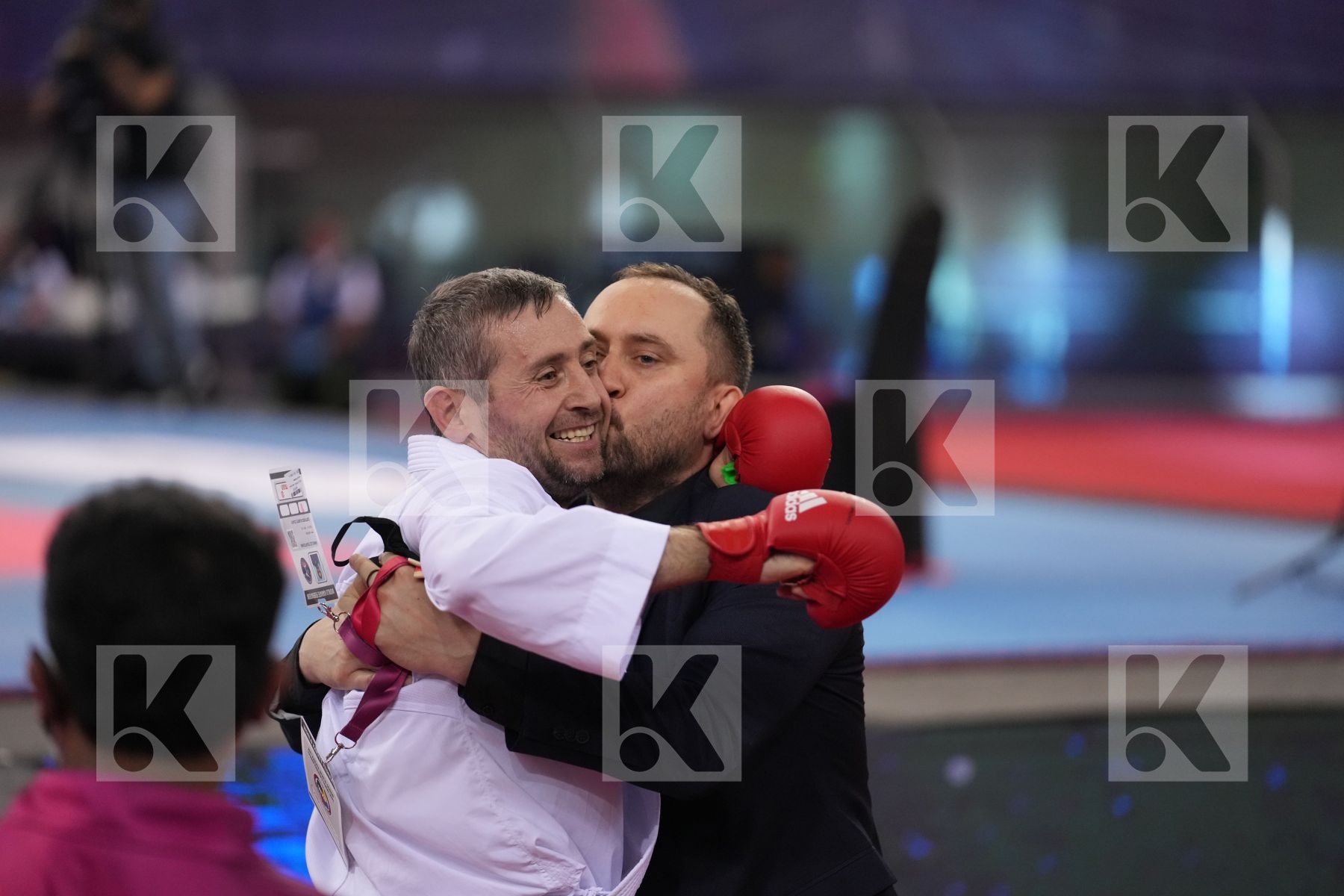 ARKANIA GOGITA (GEORGIA) vs MARINO SIMONE (ITALY) in Male Kumite 84+ Kg - final bout