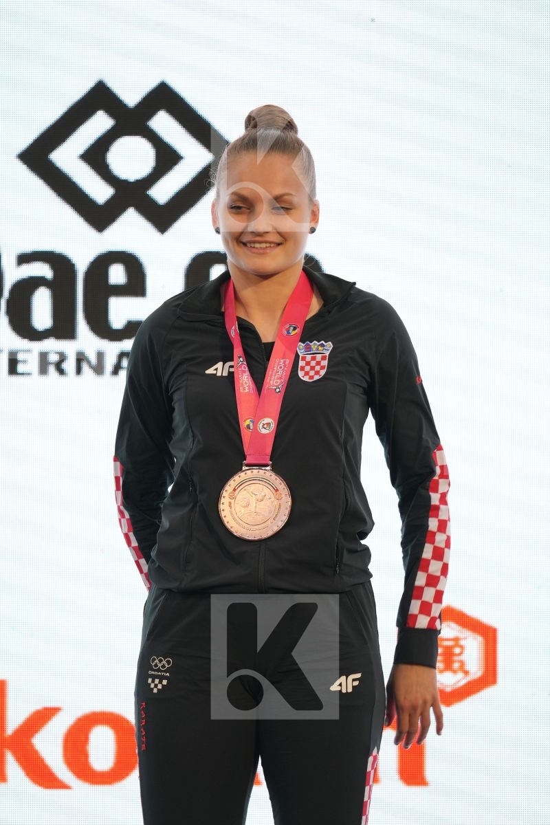 LESJAK LUCIJA (CROATIA) in Female Kumite 68+ Kg - podium ceremony