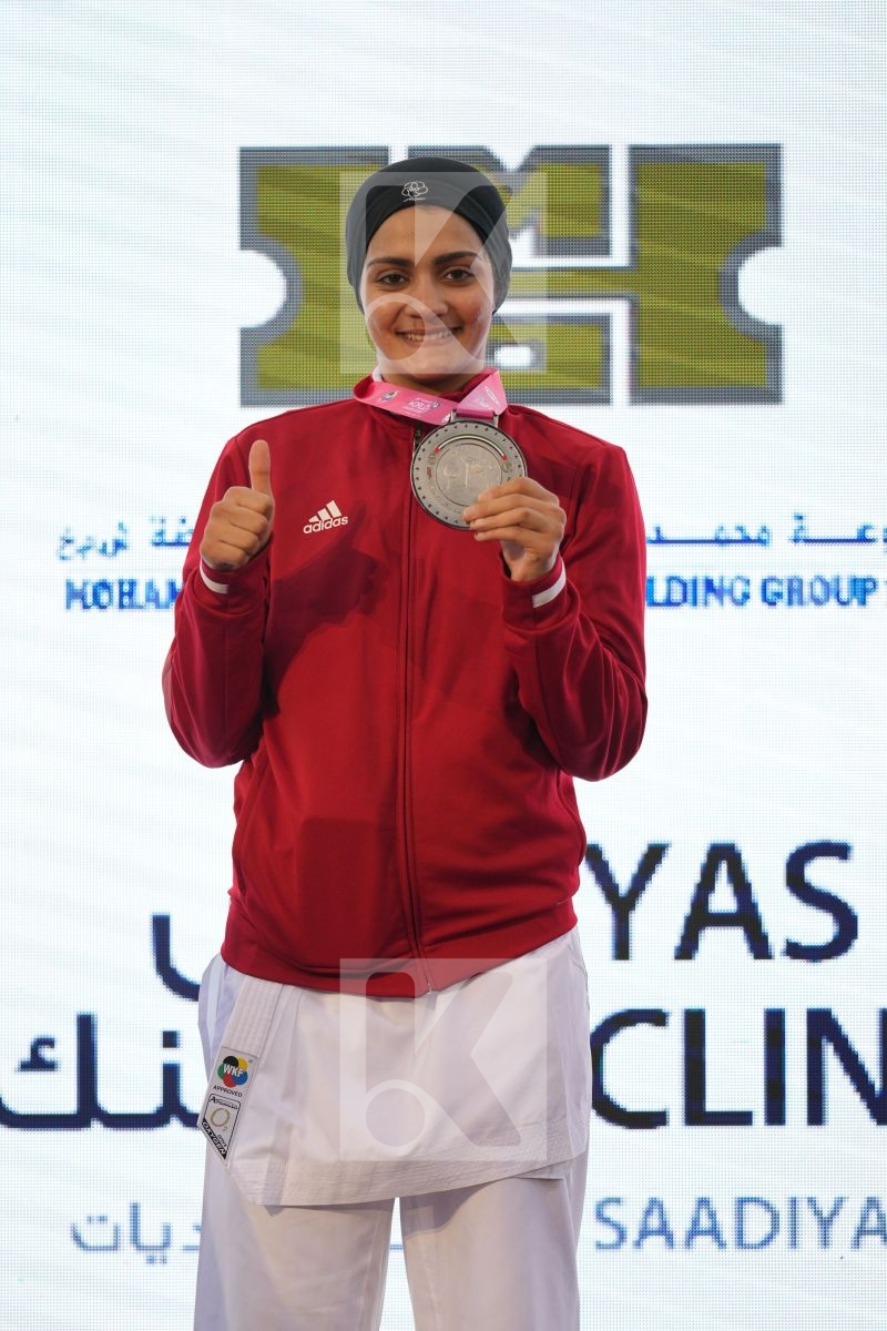 OKILA MENNA SHAABAN (EGYPT) in Female Kumite 68+ Kg - podium ceremony