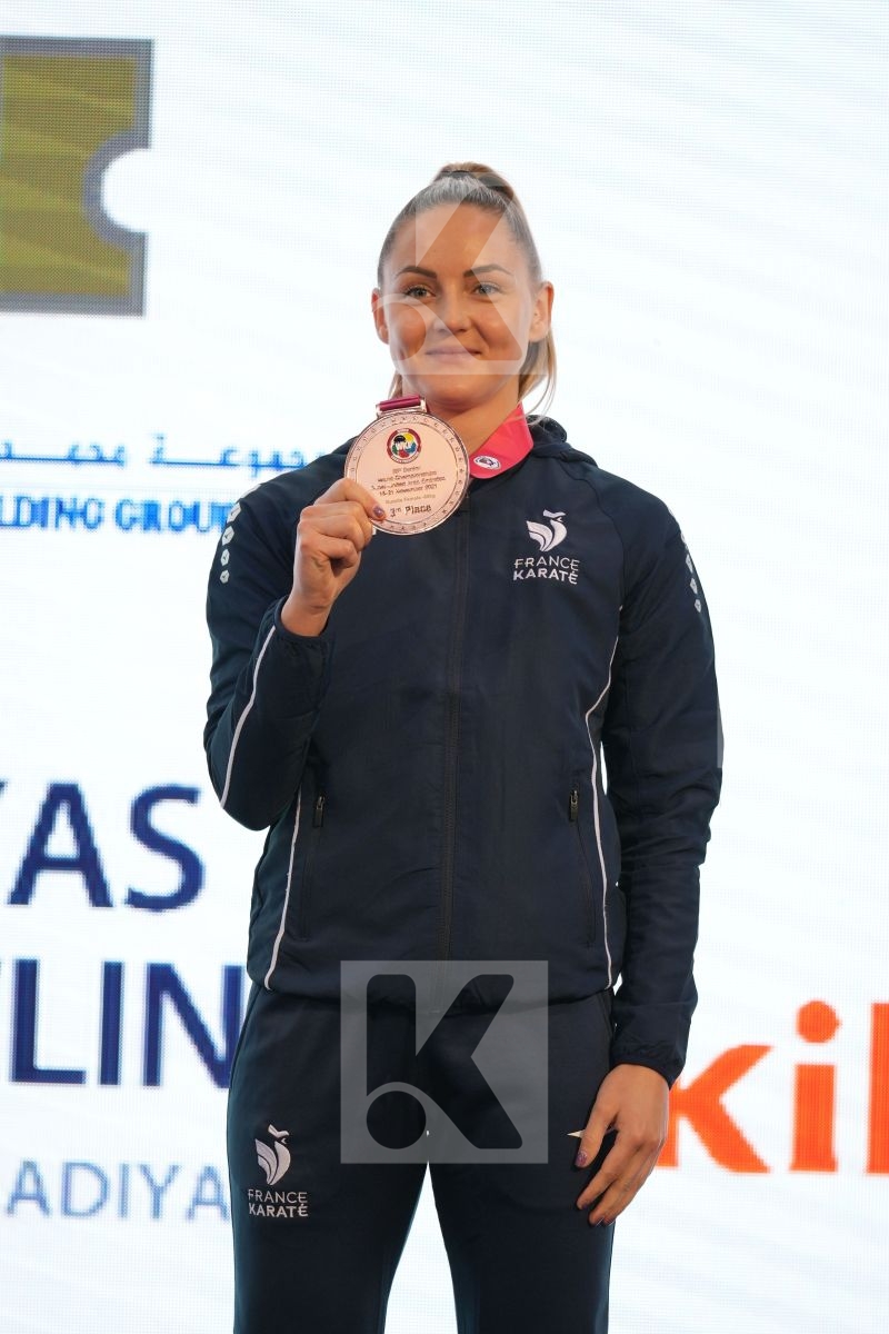 AGIER ALIZEE (FRANCE) in Female Kumite -68 Kg - podium ceremony