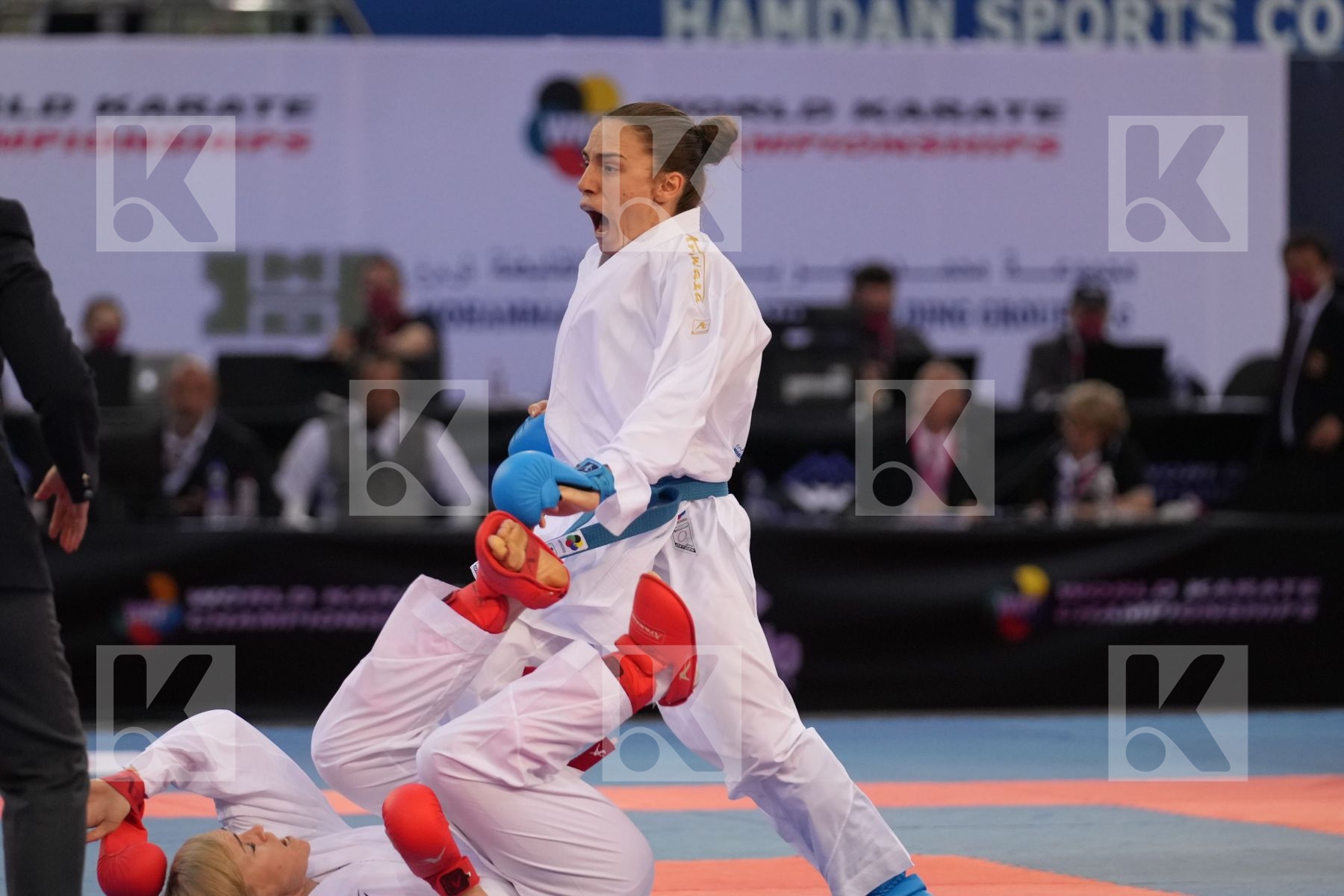 SEROGINA ANITA (UKRAINE) vs PREKOVIC JOVANA (SERBIA) in Female Kumite -61 Kg - final bout