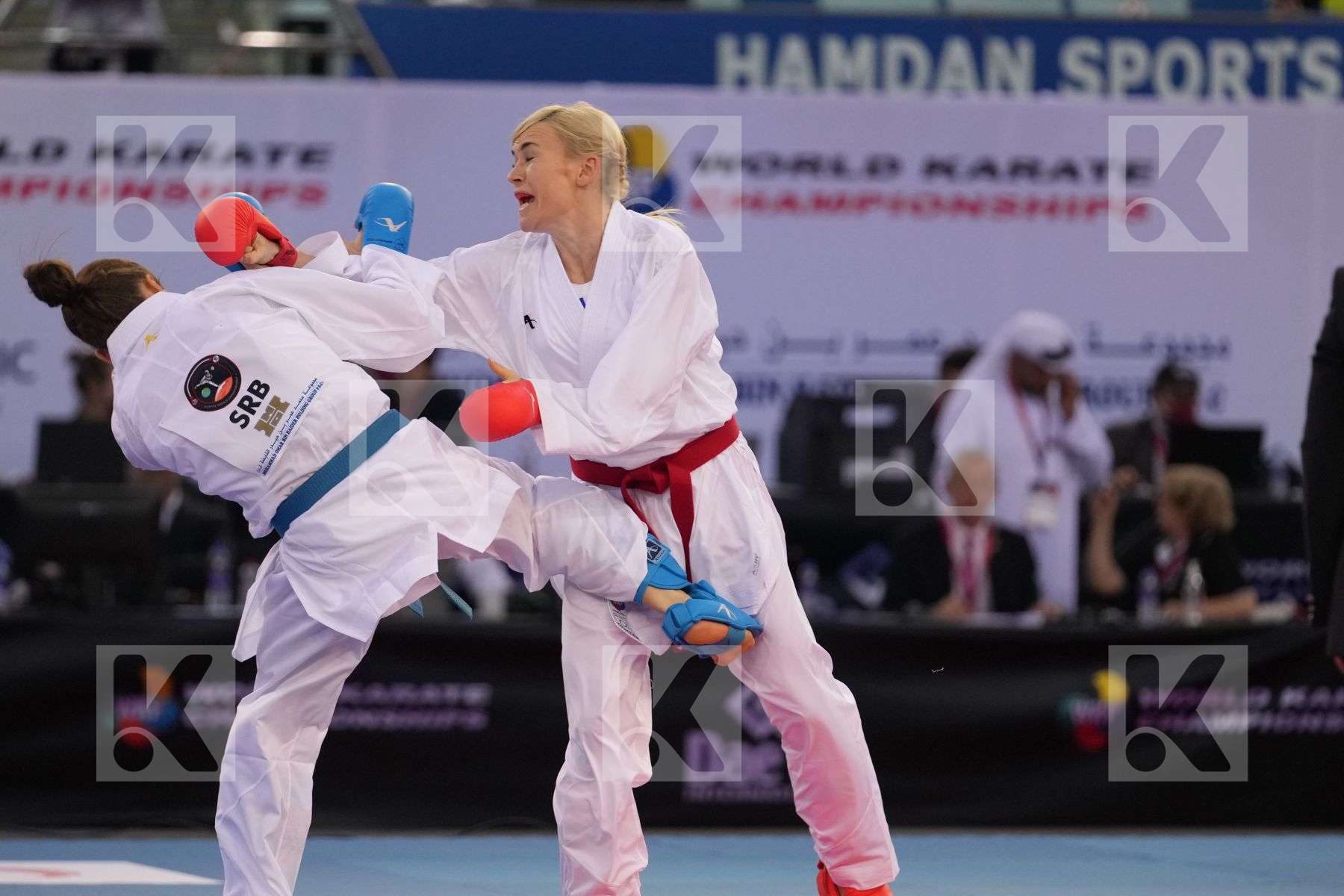 SEROGINA ANITA (UKRAINE) vs PREKOVIC JOVANA (SERBIA) in Female Kumite -61 Kg - final bout