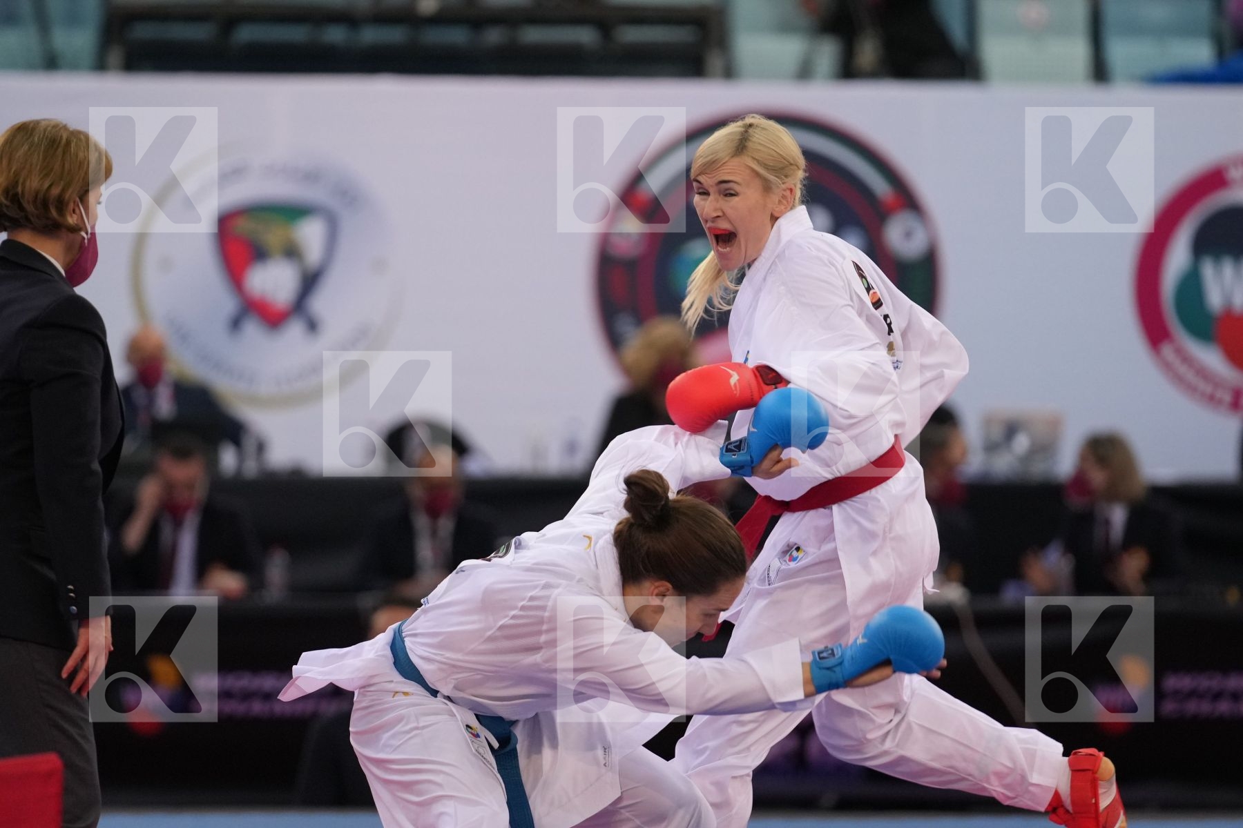 SEROGINA ANITA (UKRAINE) vs PREKOVIC JOVANA (SERBIA) in Female Kumite -61 Kg - final bout