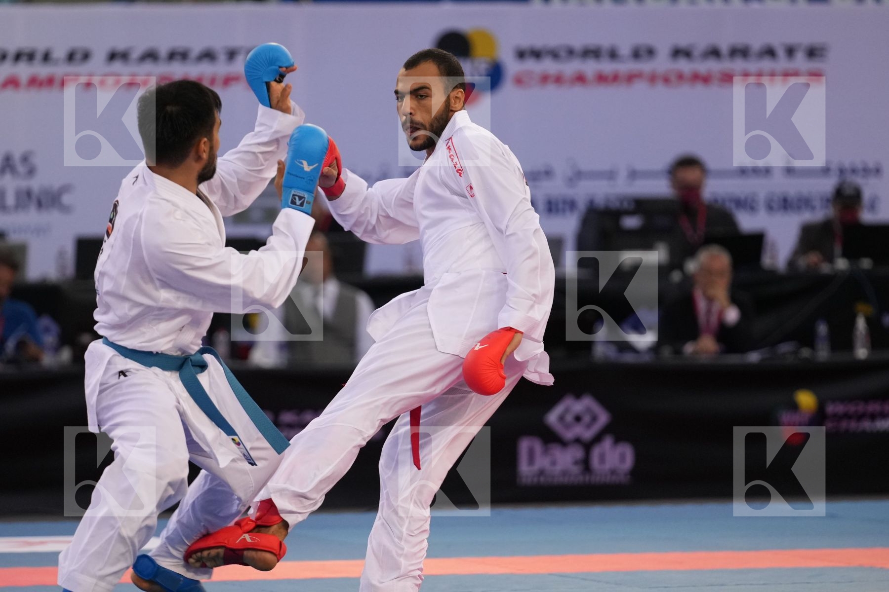 ABDELAZIZ ABDALLA MAMDUH (EGYPT) vs OTABOLAEV DASTONBEK (UZBEKISTAN) in Male Kumite -75 Kg - final bout