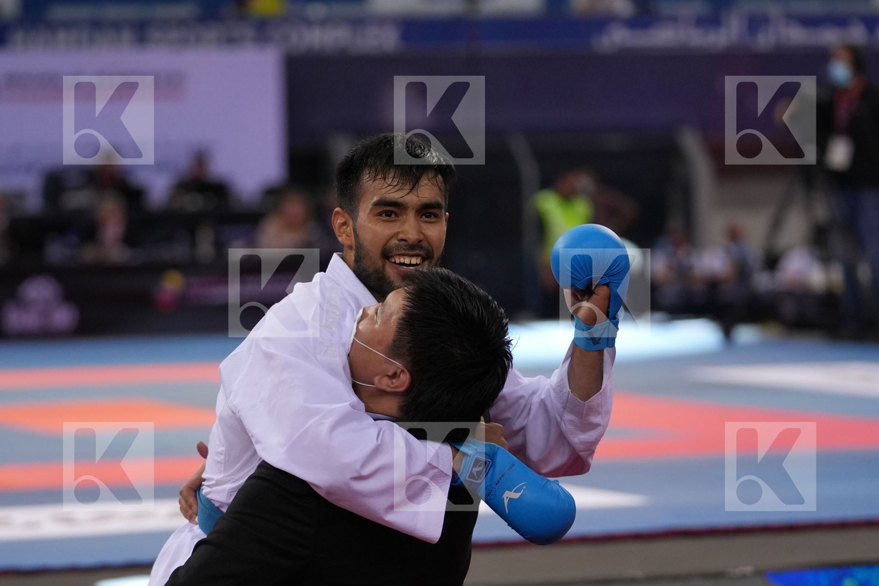 ABDELAZIZ ABDALLA MAMDUH (EGYPT) vs OTABOLAEV DASTONBEK (UZBEKISTAN) in Male Kumite -75 Kg - final bout