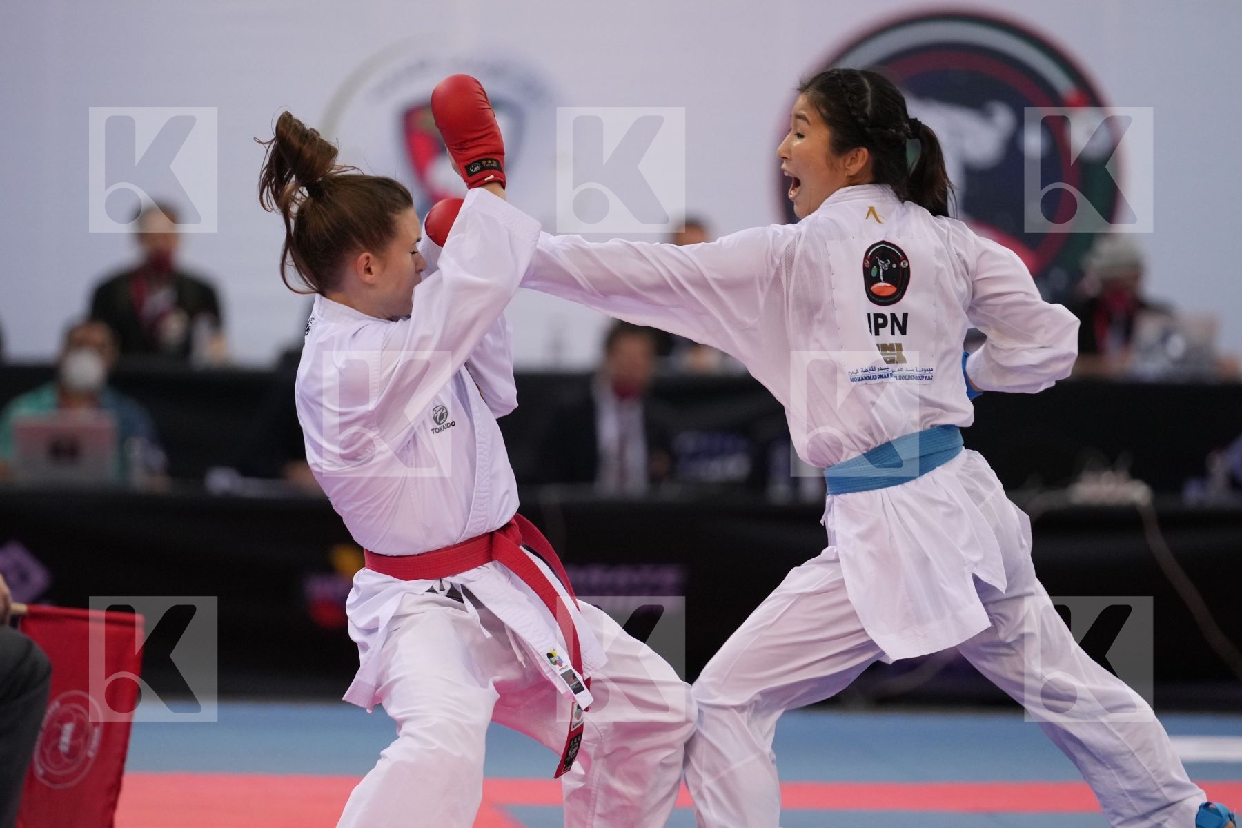 HUBRICH SHARA (GERMANY) vs MIYAHARA MIHO (JAPAN) in Female Kumite -50 Kg - final bout