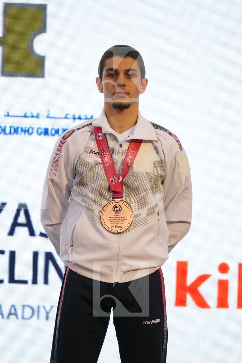 OGANNISIAN IURIK (RUSSIA) in Male Kumite -60 Kg - podium ceremony