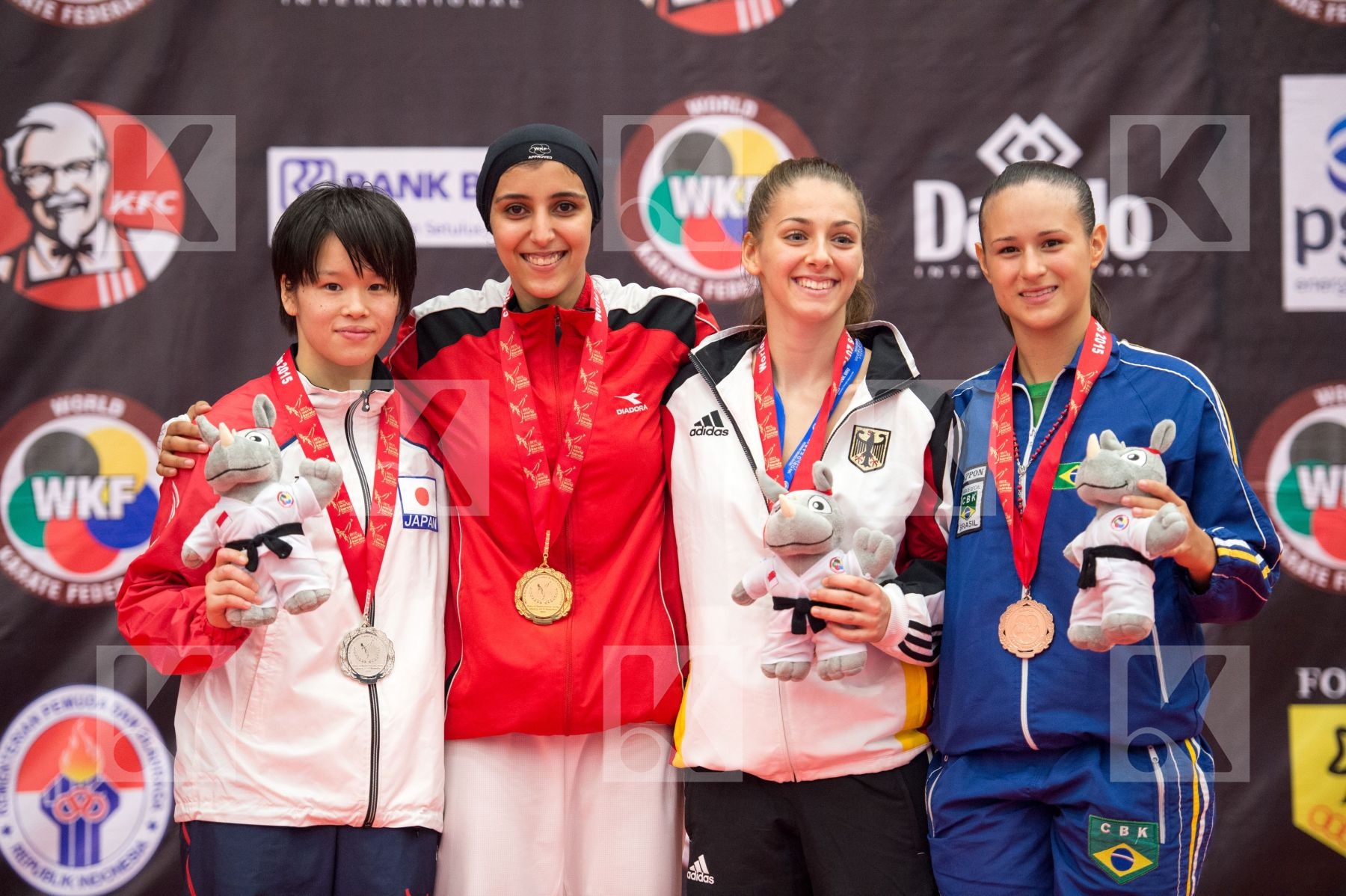 -61 kg Brazil De Lima Stephani Egypt Germany Japan Lotfy Giana M