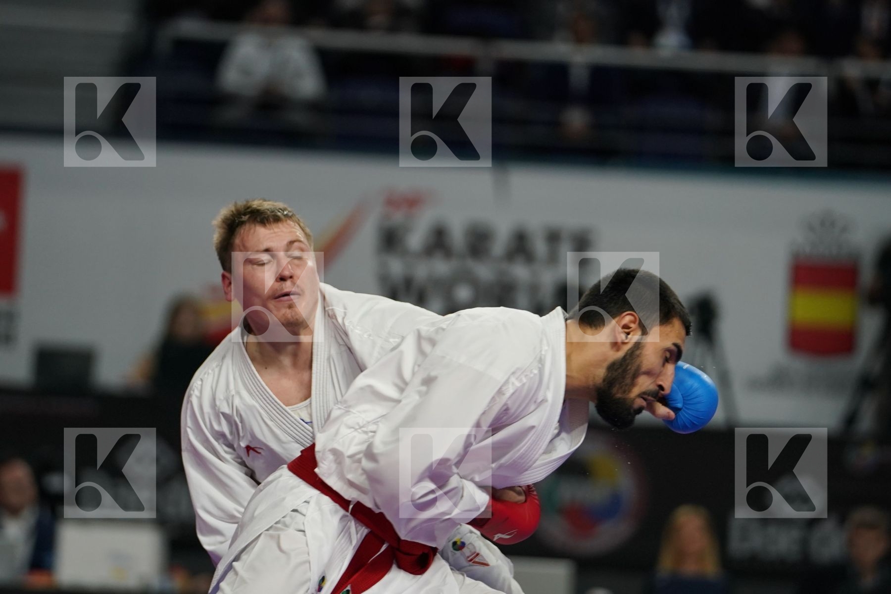 ALPARSLAN YAMANOGLU (TURKEY) vs ALEXANDER PSHENITSYN (RUSSIAN FEDERATION) in Senior Kumite 84+ Kg - Bronze bout
