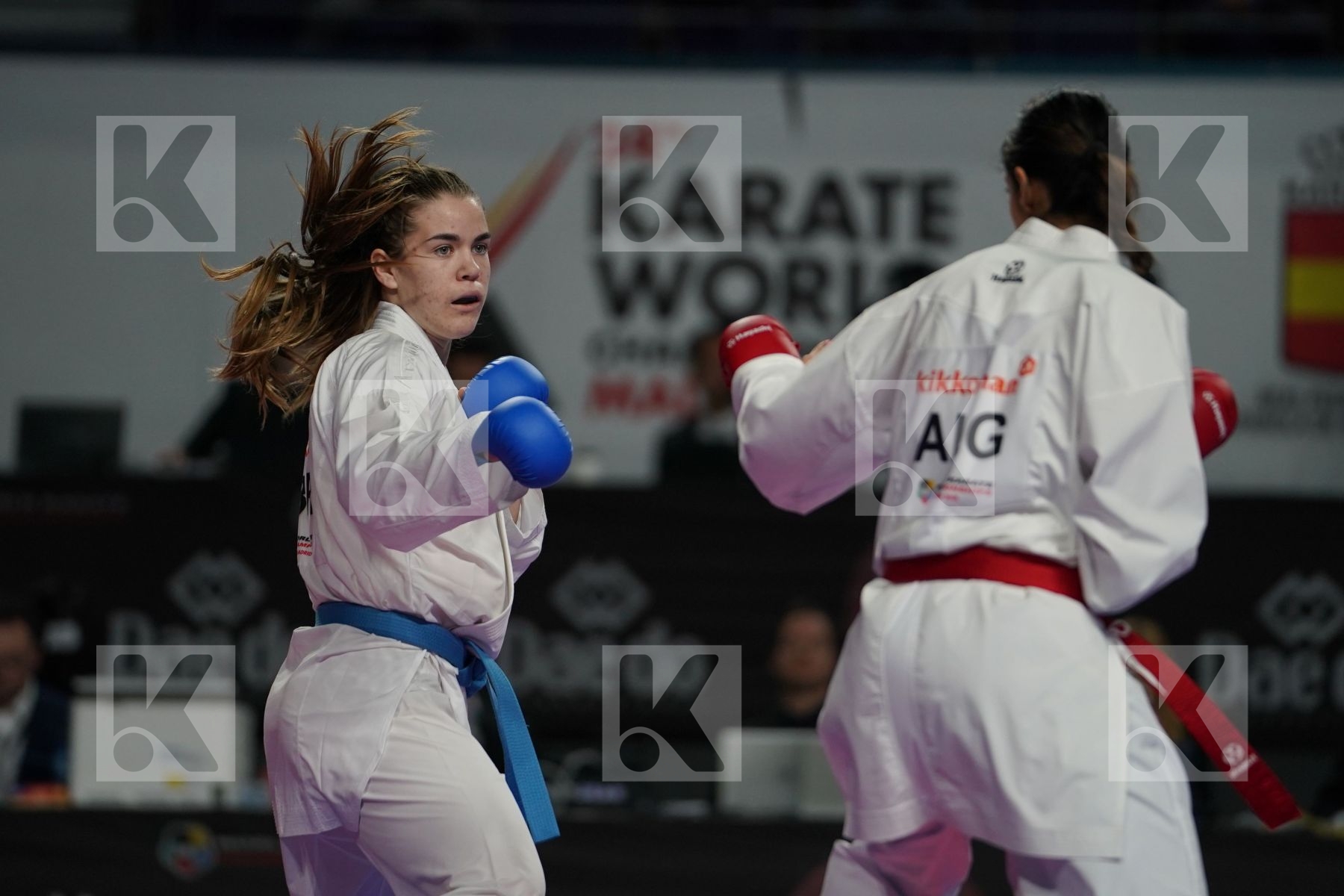 LAMYA MATOUB (ALGERIA) vs MARYIA ALIAKSEYEVA (BELARUS) in Senior Kumite Ð 68 Kg - Bronze bout