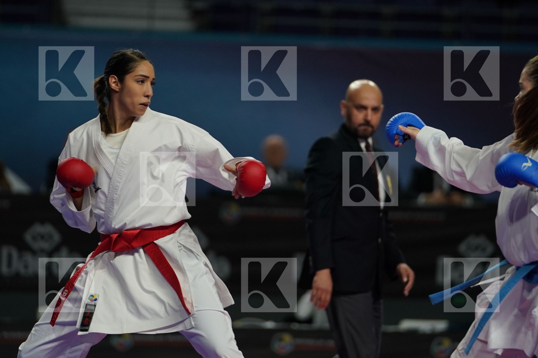 LAMYA MATOUB (ALGERIA) vs MARYIA ALIAKSEYEVA (BELARUS) in Senior Kumite Ð 68 Kg - Bronze bout