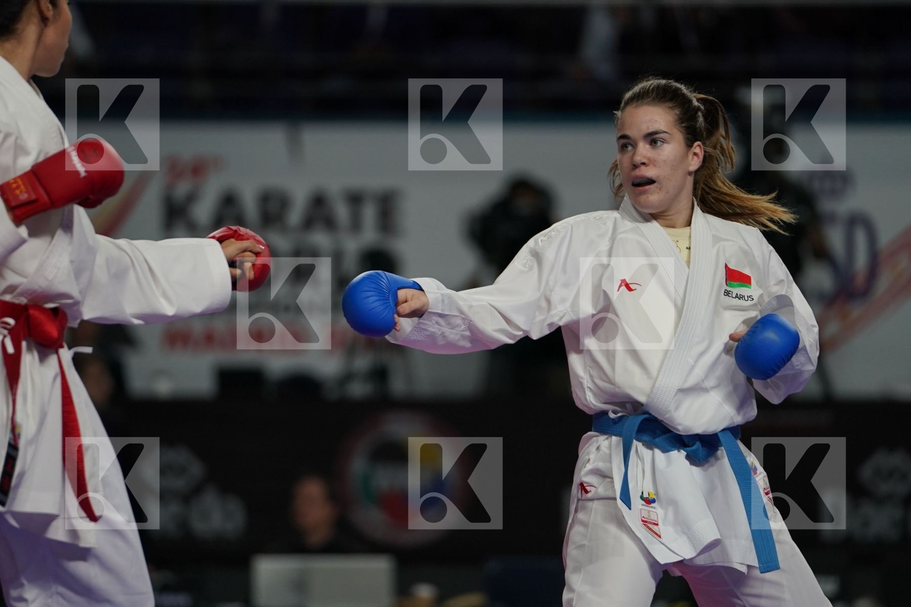 LAMYA MATOUB (ALGERIA) vs MARYIA ALIAKSEYEVA (BELARUS) in Senior Kumite Ð 68 Kg - Bronze bout