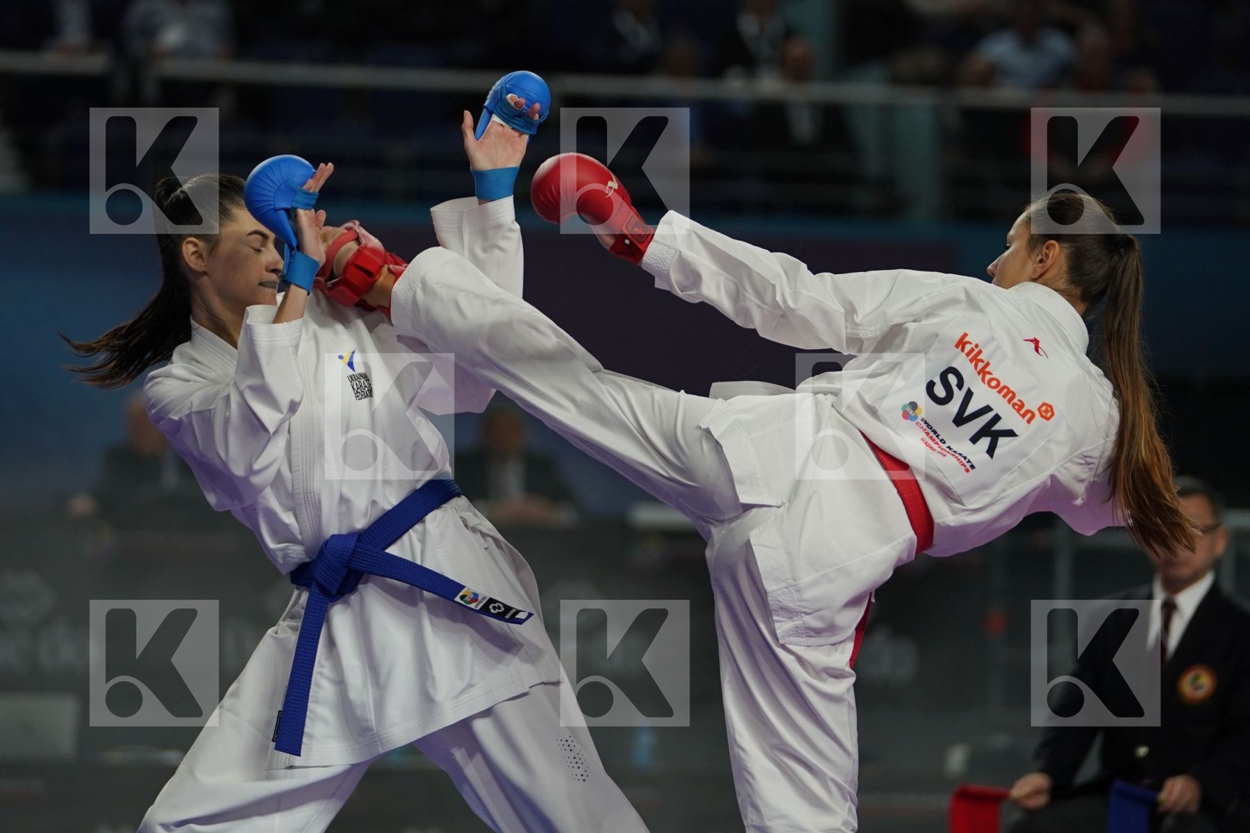 MIROSLAVA KOPUNOVA (SLOVAKIA) vs HALYNA MELNYK (UKRAINE) in Senior Kumite Ð 68 Kg - Bronze bout