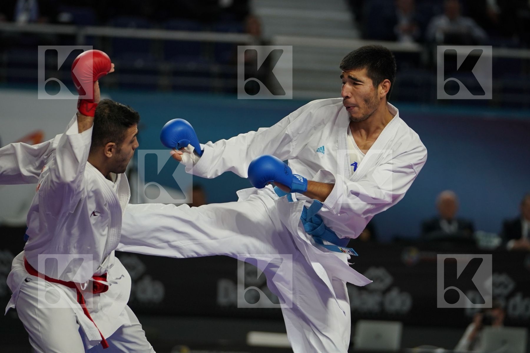 ZABIOLLAH POORSHAB (ISLAMIC REPUBLIC OF IRAN) vs DANIYAR YULDASHEV (KAZAKHSTAN) in Senior Kumite Ð 84 Kg - Bronze bout