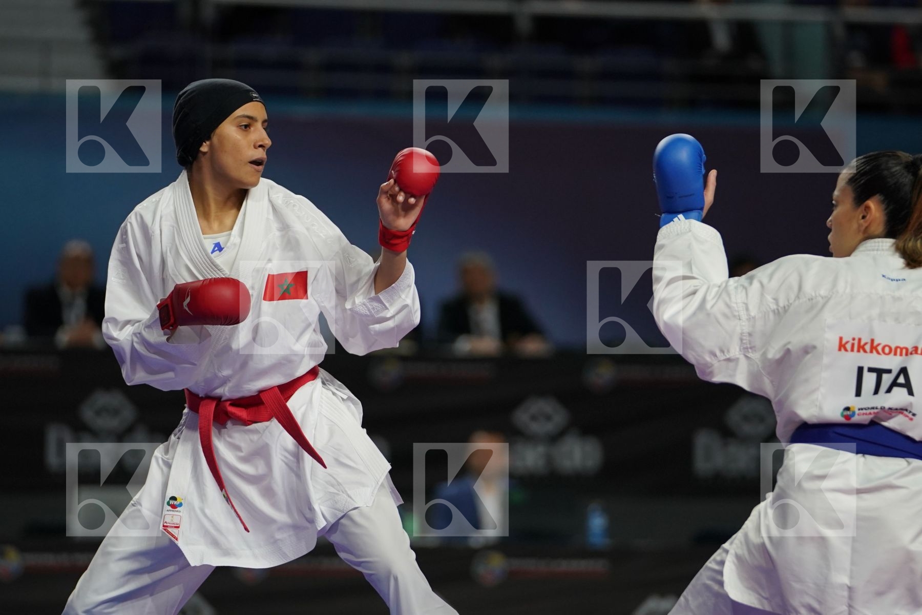 BTISSAM SADINI (MOROCCO) vs LAURA PASQUA (ITALY) in Senior Kumite Ð 61 Kg - Bronze bout