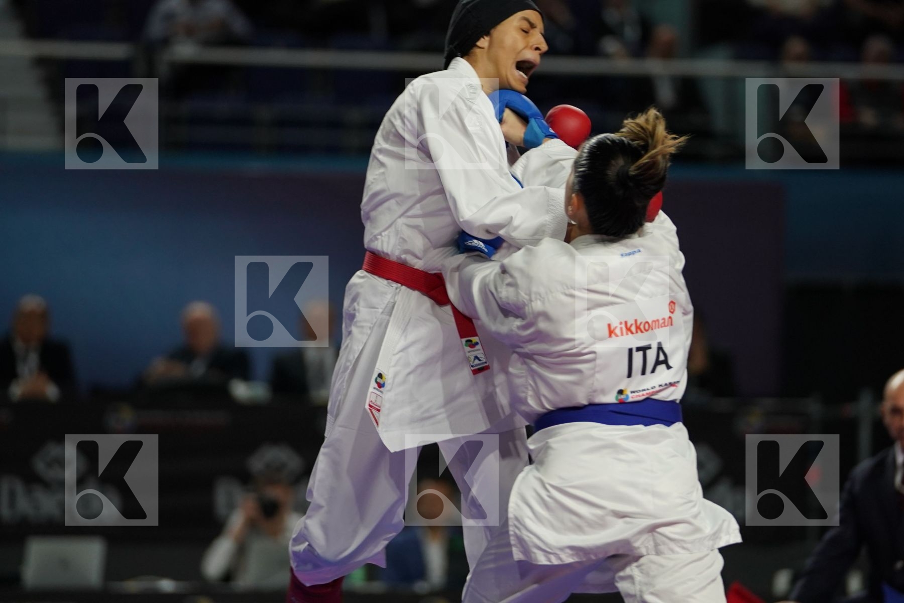 BTISSAM SADINI (MOROCCO) vs LAURA PASQUA (ITALY) in Senior Kumite Ð 61 Kg - Bronze bout