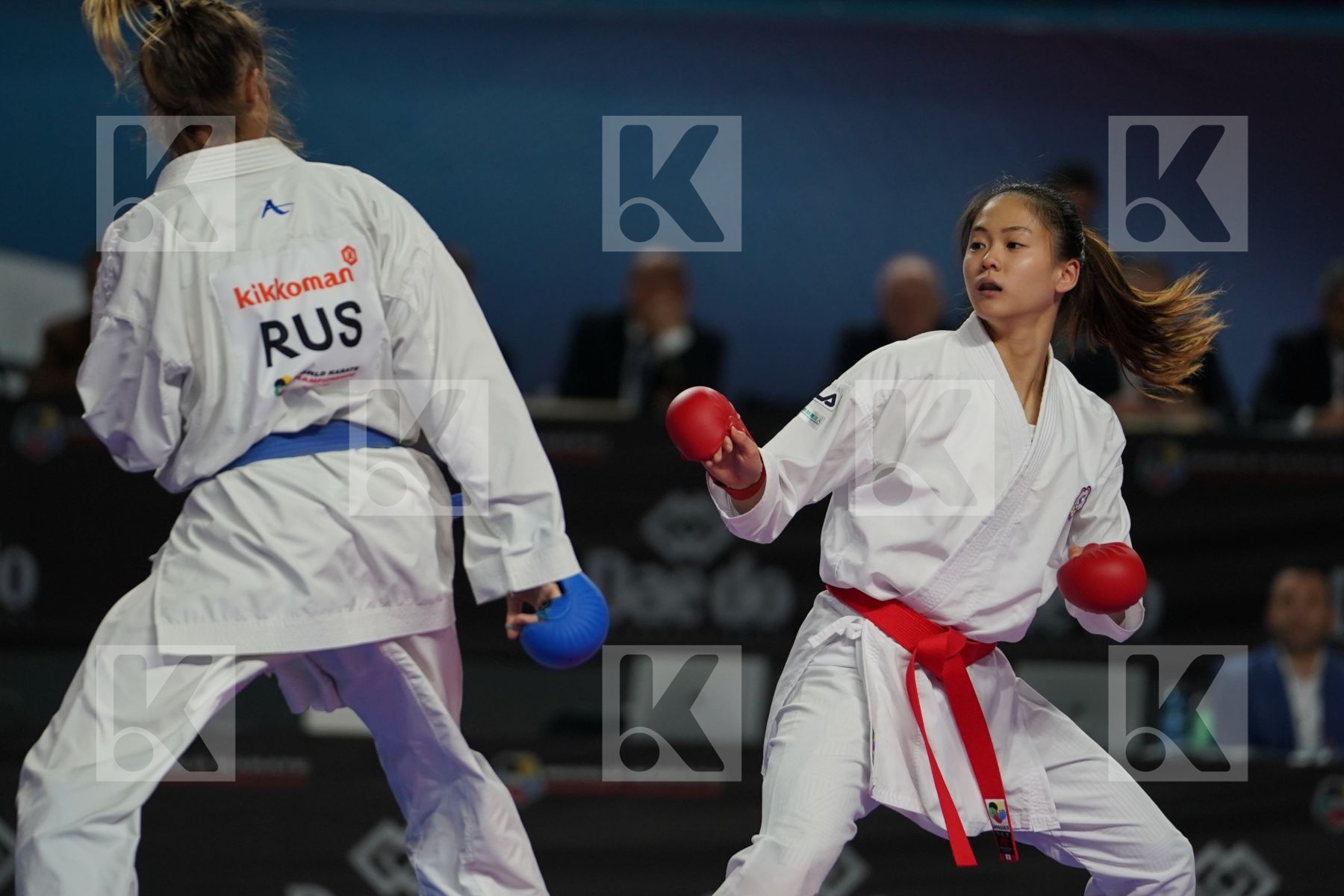 TZU-YUN WEN (CHINESE TAIPEI) vs VALERIIA ALEKHINA (RUSSIAN FEDERATION) in Senior Kumite -55 Kg - Bronze bout