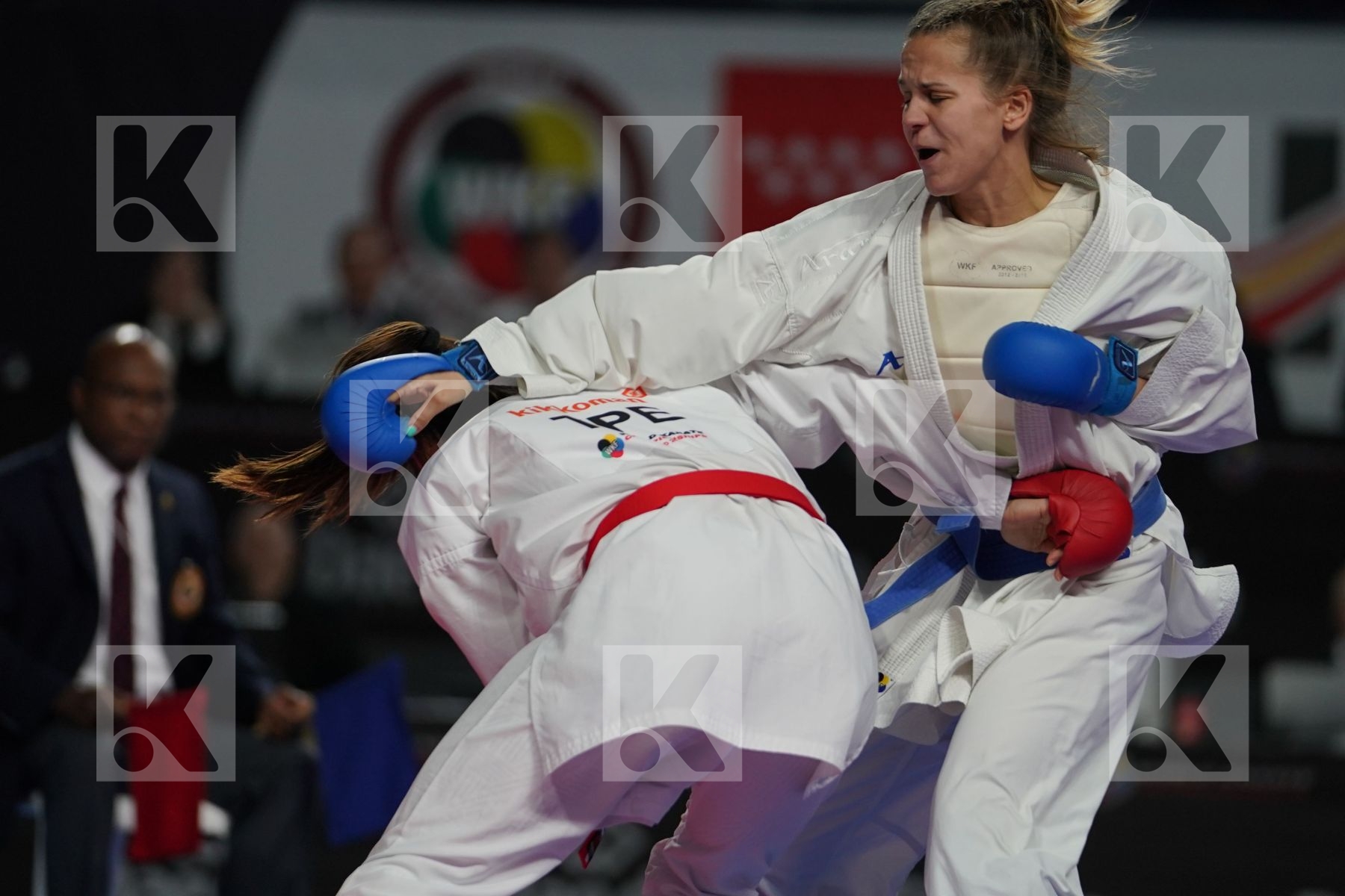 TZU-YUN WEN (CHINESE TAIPEI) vs VALERIIA ALEKHINA (RUSSIAN FEDERATION) in Senior Kumite -55 Kg - Bronze bout