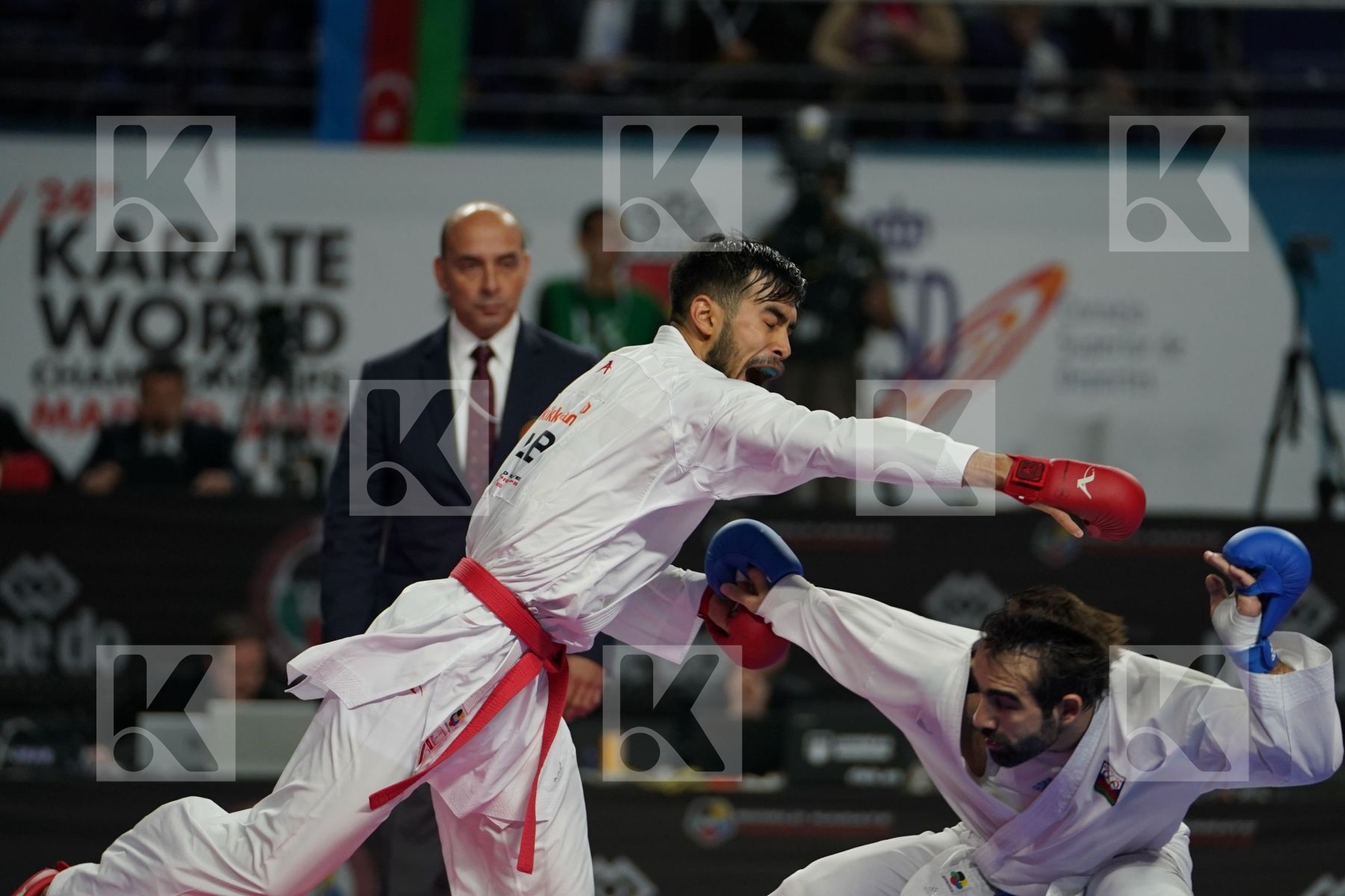 DASTONBEK OTABOLAEV (UZBEKISTAN) vs RAFAEL AGHAYEV (AZERBAIJAN) in Senior Kumite Ð 75 Kg - Bronze bout
