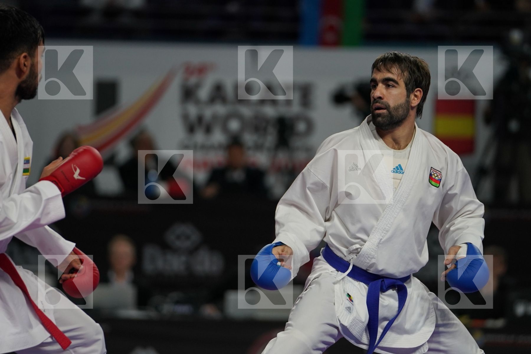 DASTONBEK OTABOLAEV (UZBEKISTAN) vs RAFAEL AGHAYEV (AZERBAIJAN) in Senior Kumite Ð 75 Kg - Bronze bout