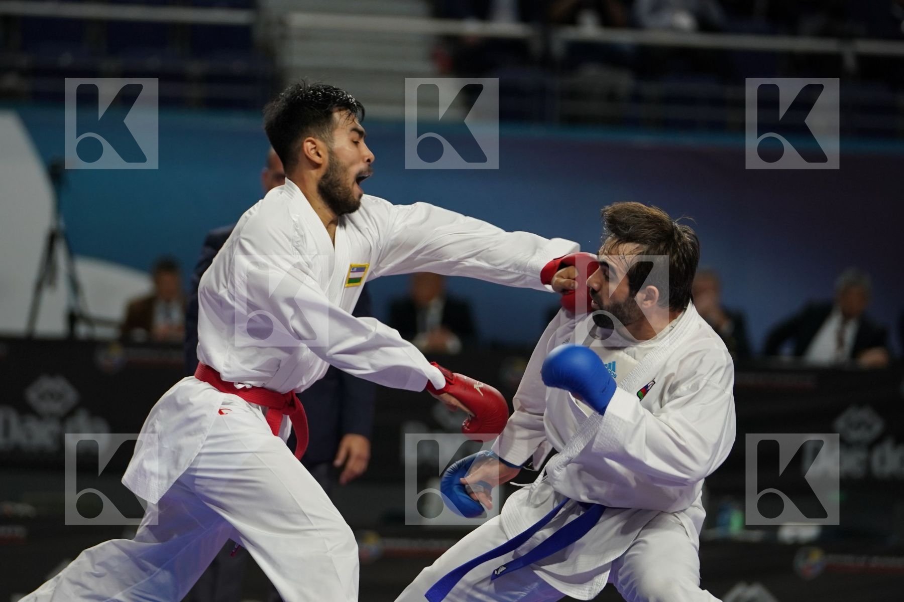 DASTONBEK OTABOLAEV (UZBEKISTAN) vs RAFAEL AGHAYEV (AZERBAIJAN) in Senior Kumite Ð 75 Kg - Bronze bout
