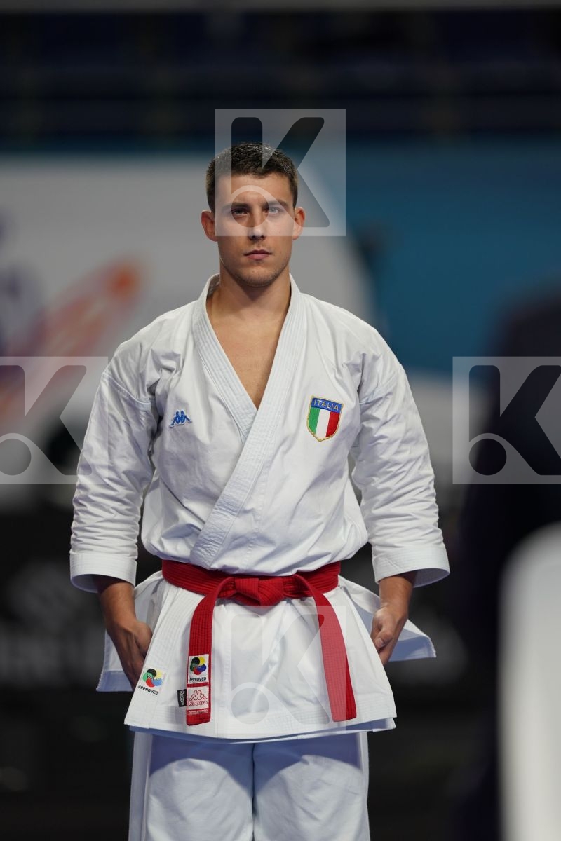 MATTIA BUSATO (ITALY) vs ILJA SMORGUNER (GERMANY) in Senior Male Kata - Bronze bout