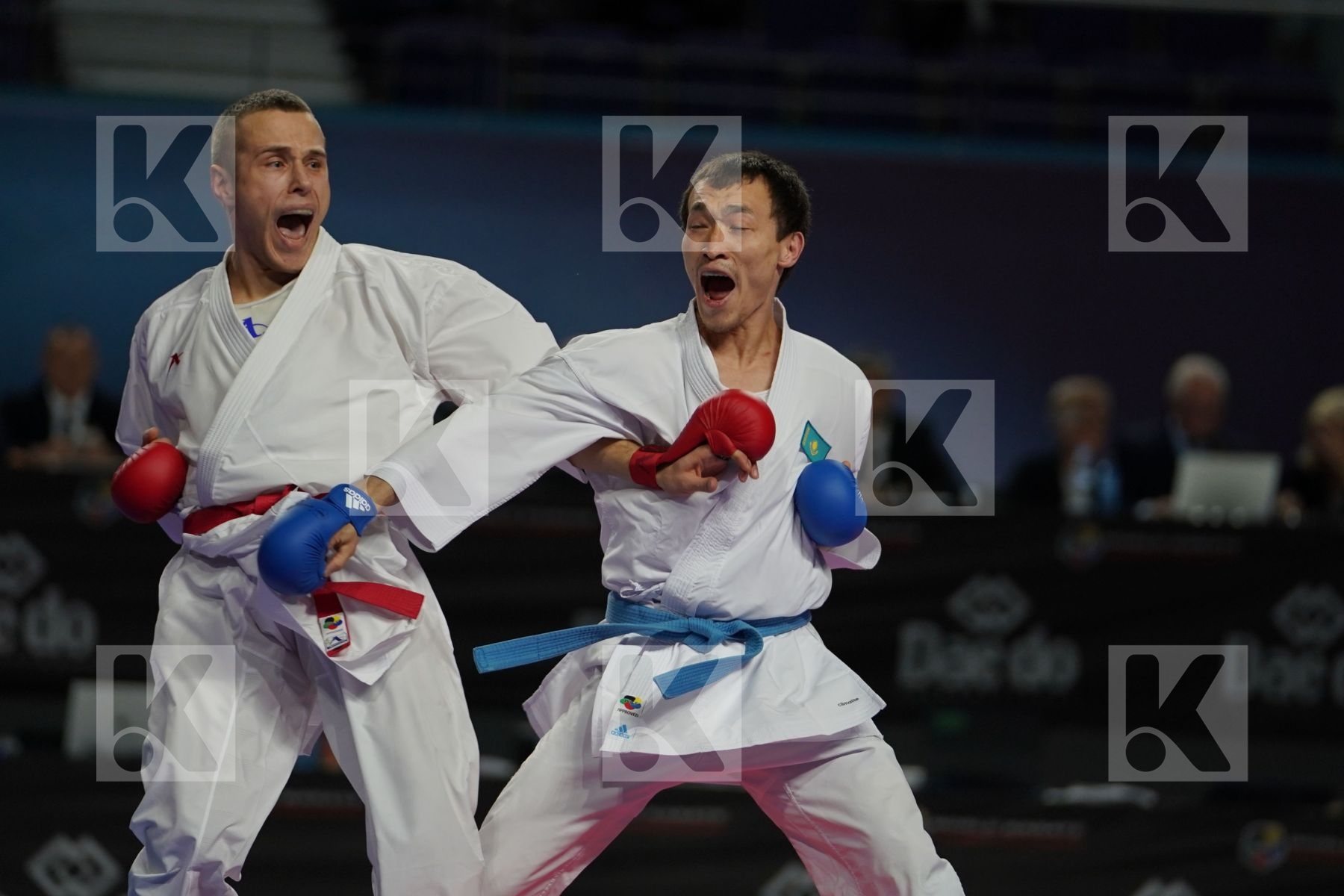 KALVIS KALNINS (LATVIA) vs DARKHAN ASSADILOV (KAZAKHSTAN) in Senior Kumite -60 Kg - Bronze bout