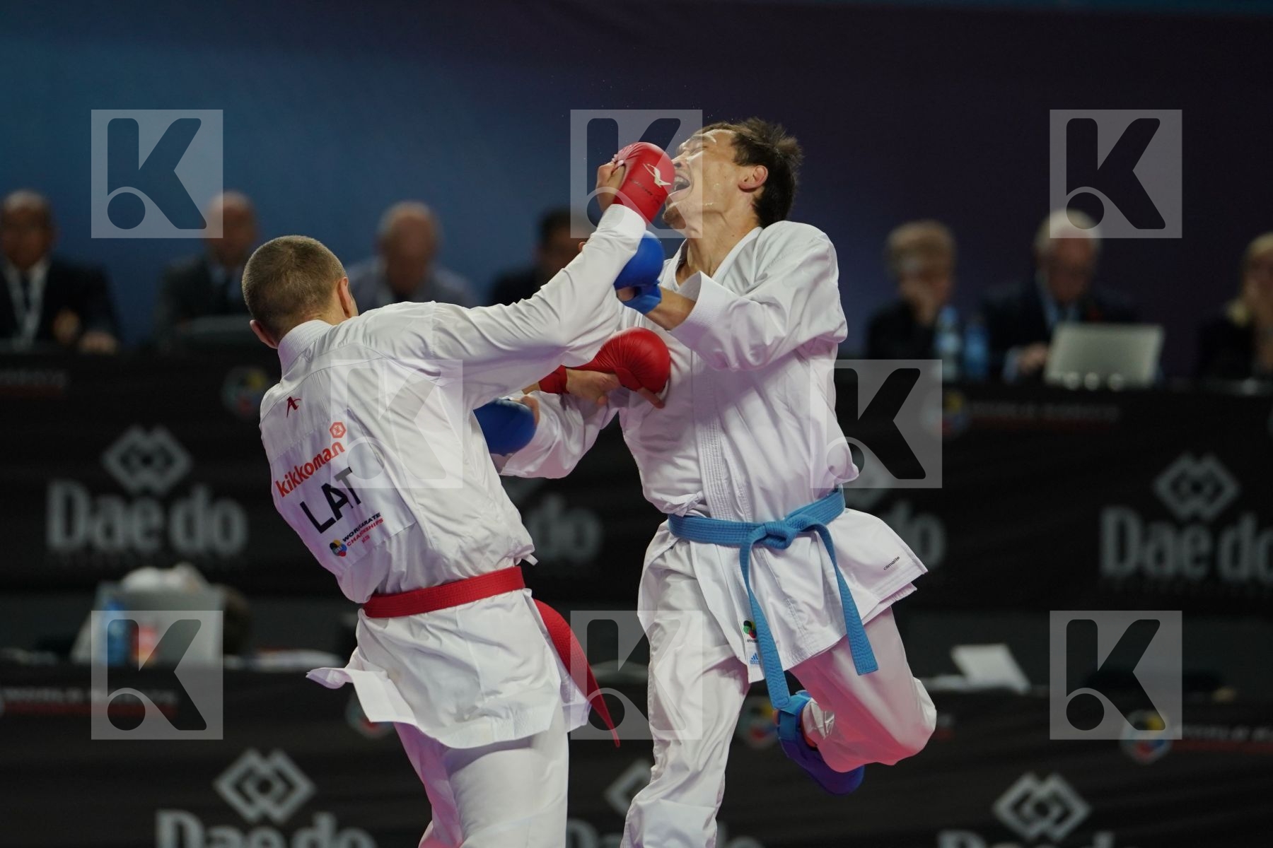 KALVIS KALNINS (LATVIA) vs DARKHAN ASSADILOV (KAZAKHSTAN) in Senior Kumite -60 Kg - Bronze bout