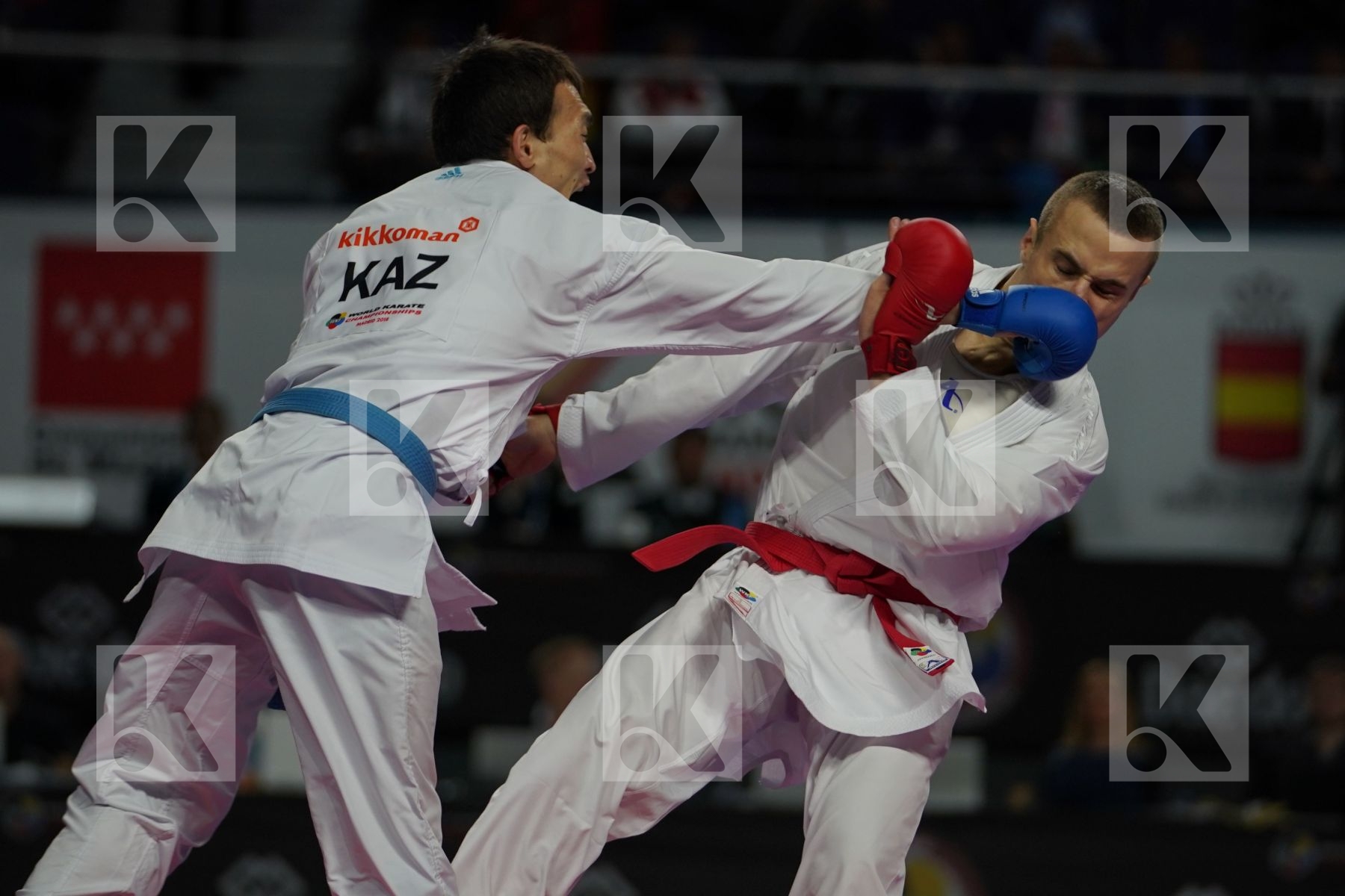 KALVIS KALNINS (LATVIA) vs DARKHAN ASSADILOV (KAZAKHSTAN) in Senior Kumite -60 Kg - Bronze bout