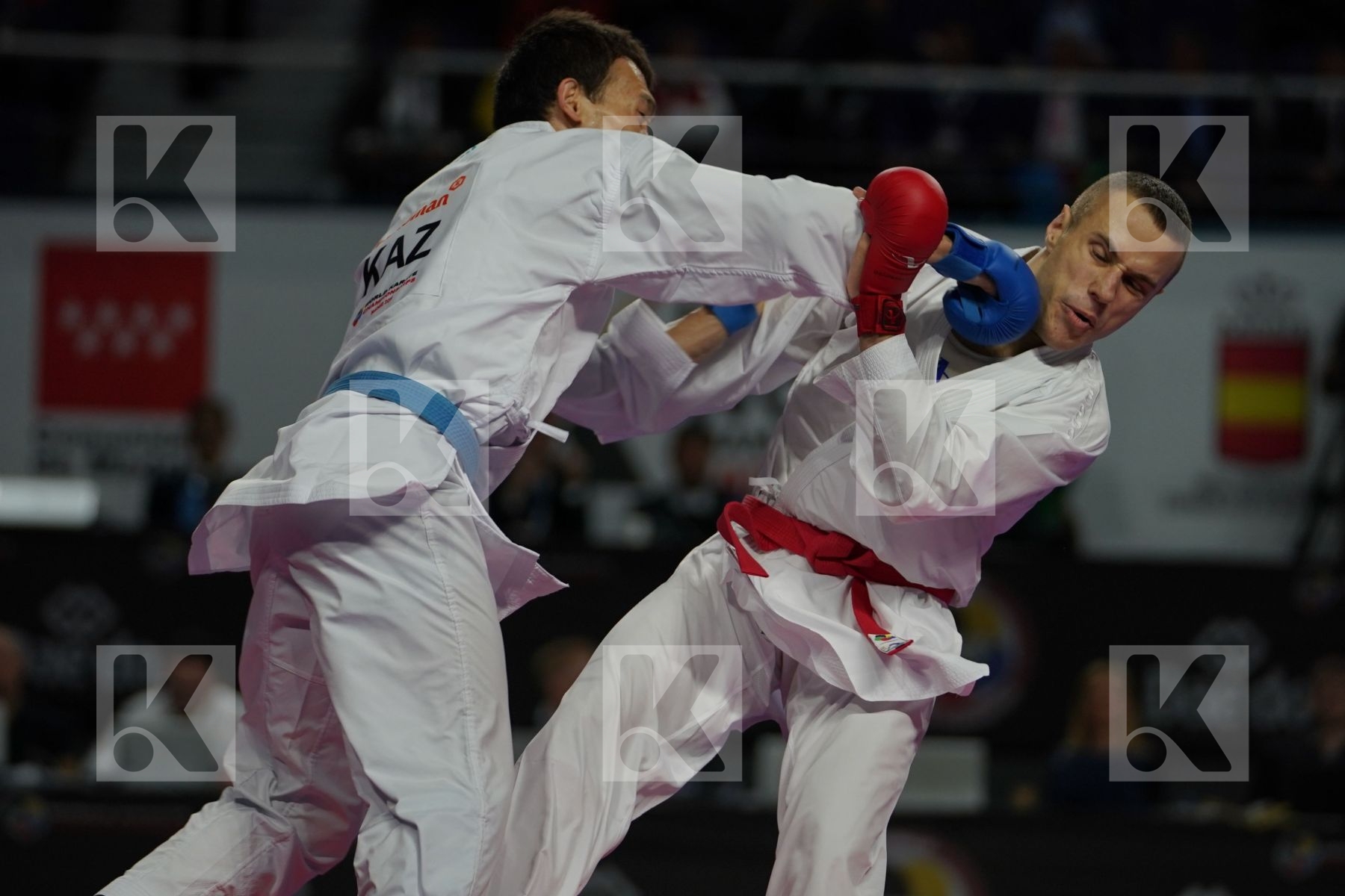 KALVIS KALNINS (LATVIA) vs DARKHAN ASSADILOV (KAZAKHSTAN) in Senior Kumite -60 Kg - Bronze bout