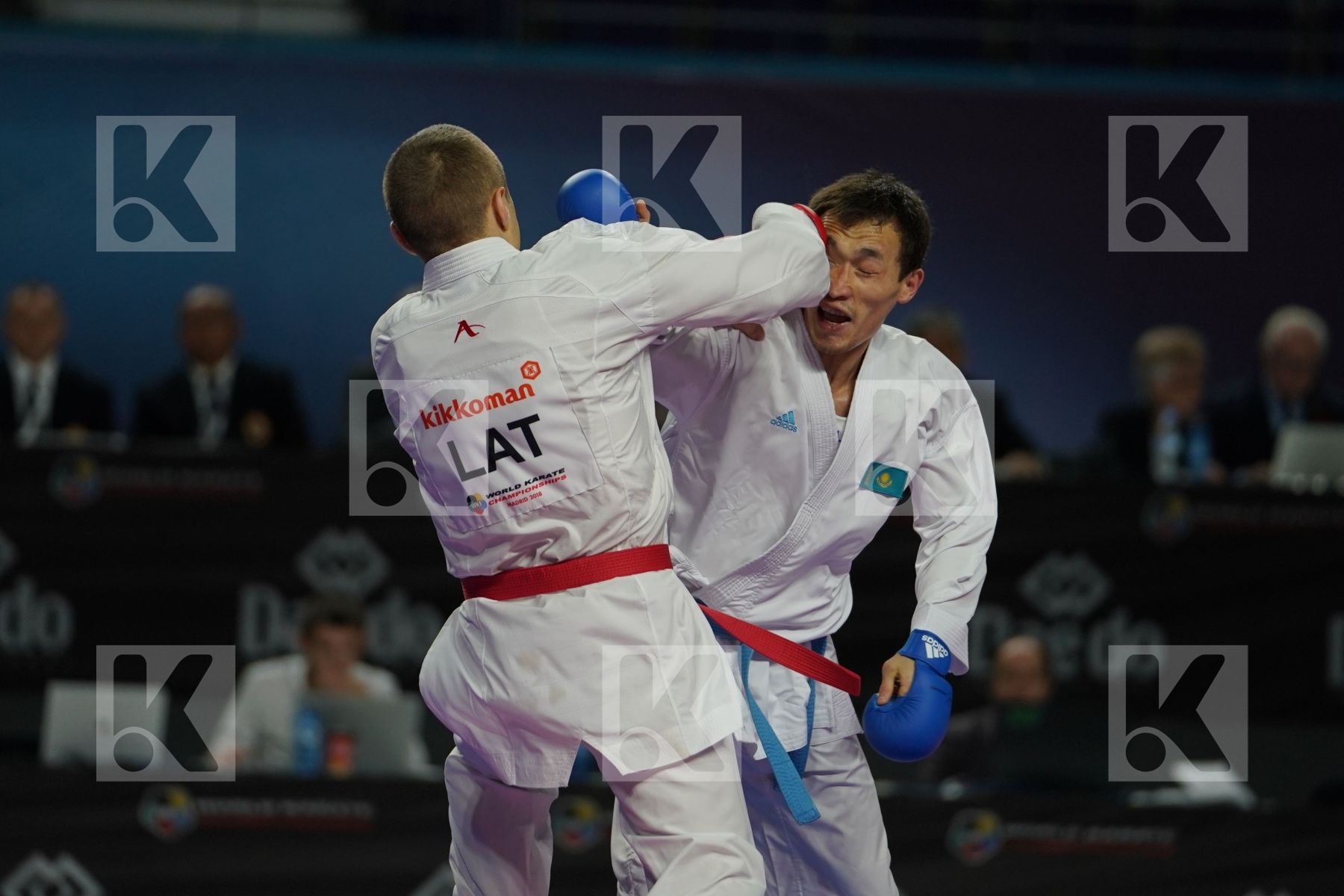 KALVIS KALNINS (LATVIA) vs DARKHAN ASSADILOV (KAZAKHSTAN) in Senior Kumite -60 Kg - Bronze bout