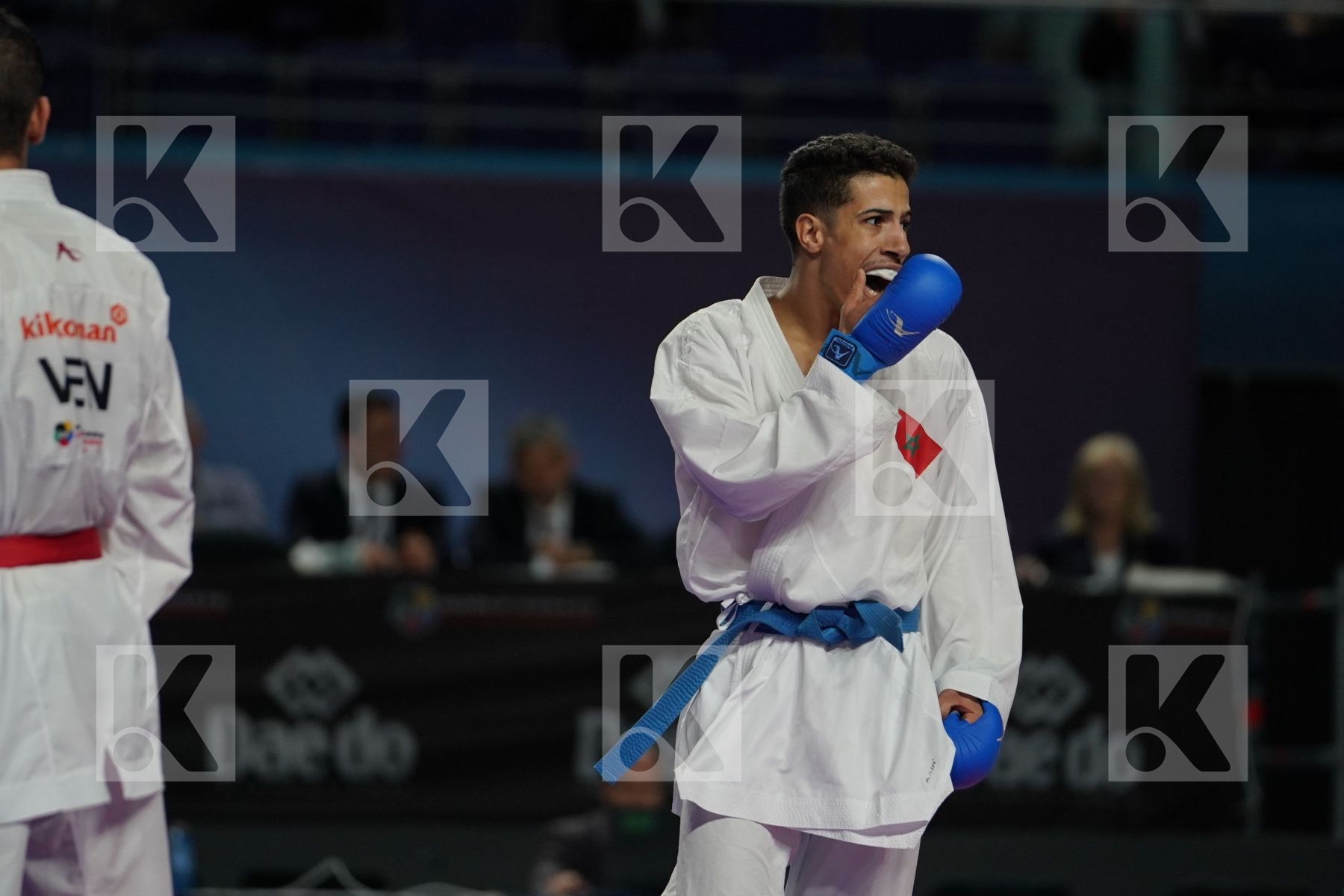 JOVANNI MARTINEZ (VENEZUELA) vs ABDESSALAM AMEKNASSI (MOROCCO in Senior Kumite -60 Kg - Bronze bout