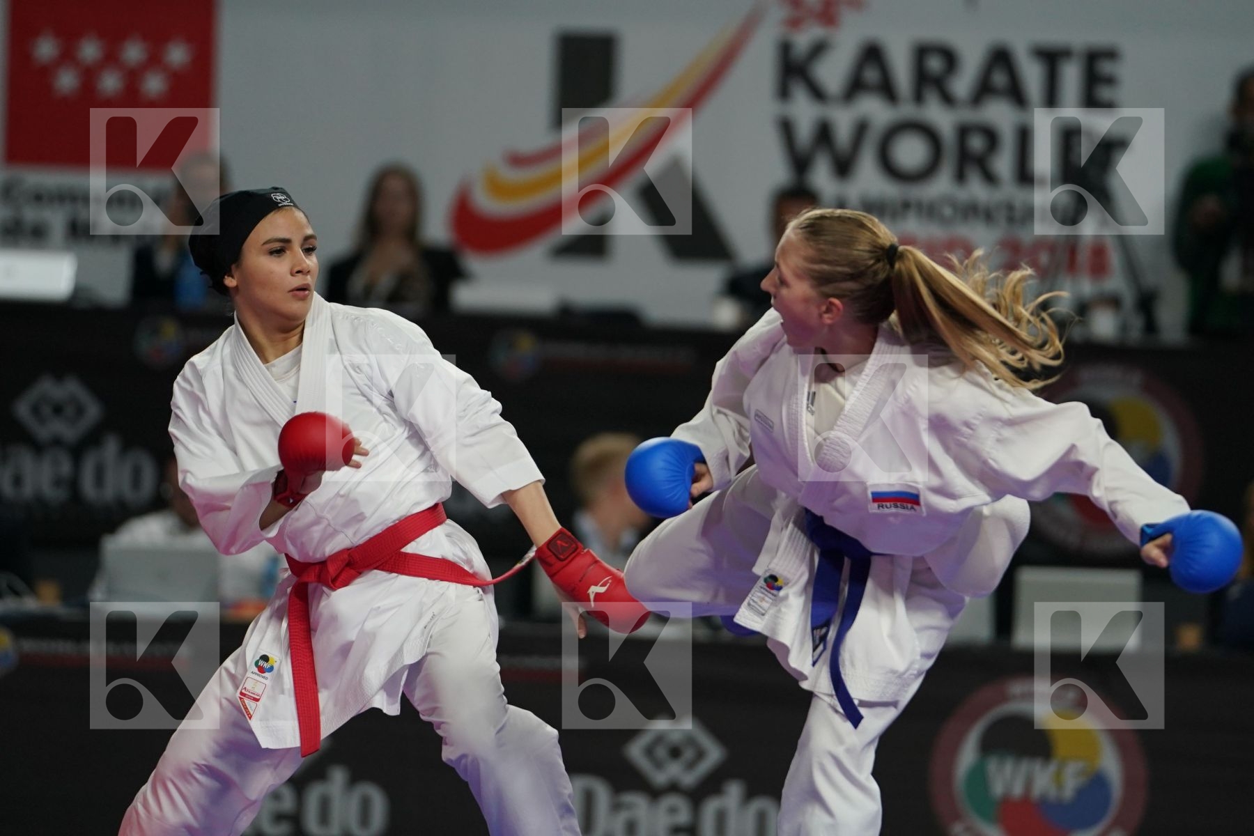 SARA BAHMANYAR (ISLAMIC REPUBLIC OF IRAN) vs TATIANA RYBALCHENKO (RUSSIAN FEDERATION) in Senior Kumite -50 Kg - Bronze bout