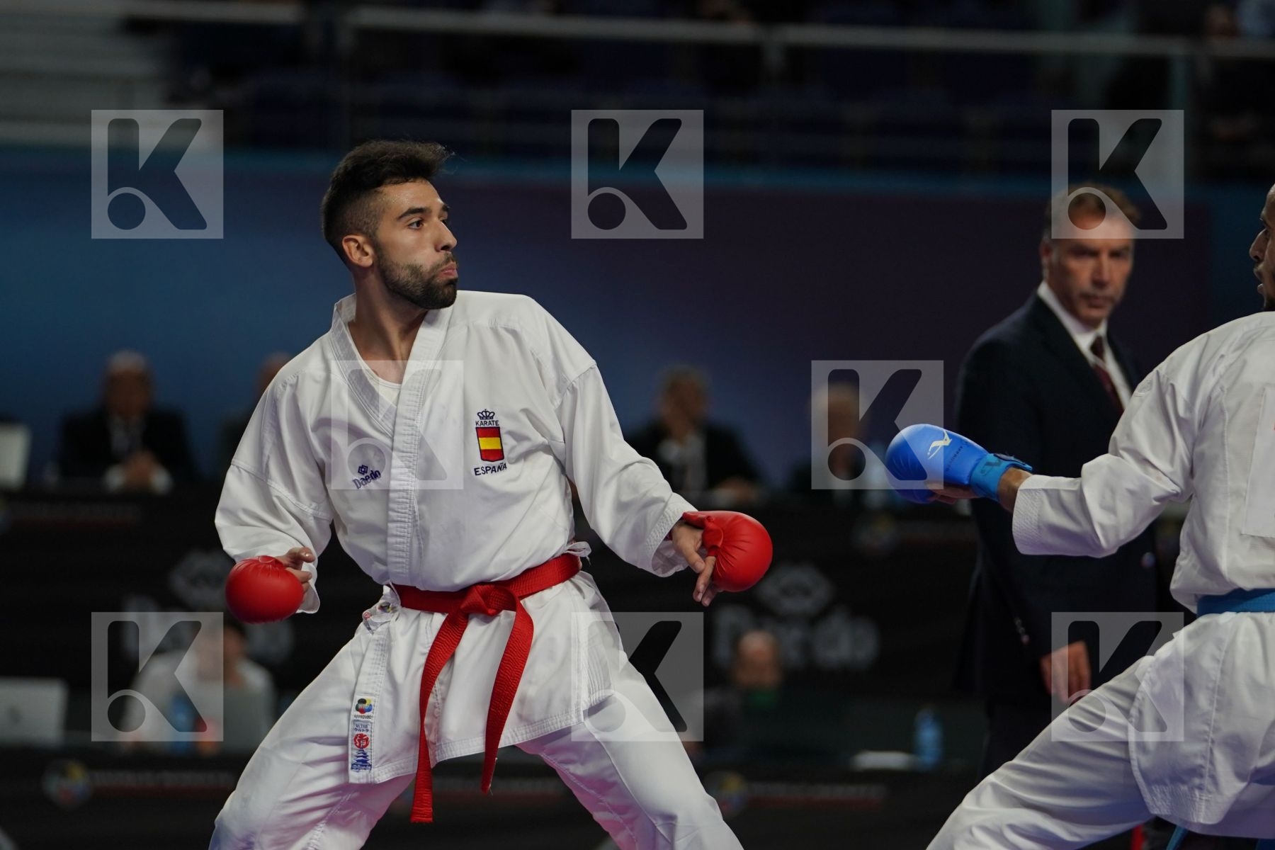 RAUL CUERVA MORA (SPAIN) vs HAMOON DERAFSHIPOUR (ISLAMIC REPUBLIC OF IRAN) in Senior Kumite -67 Kg - Bronze bout