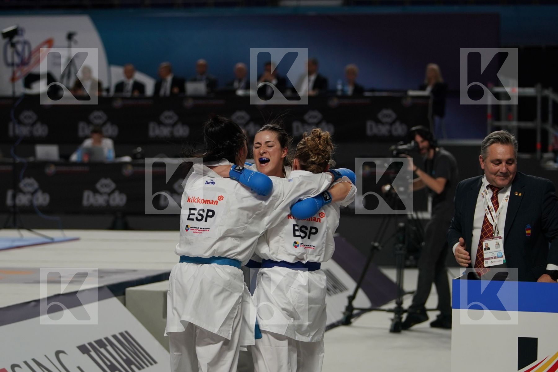 Spain (Ferrer_Garcia, Palacio_Gonzalez, Torres_Garcia, Vizcaino_Gonzalez) in Senior Team Female Kumite - Bronze bout
