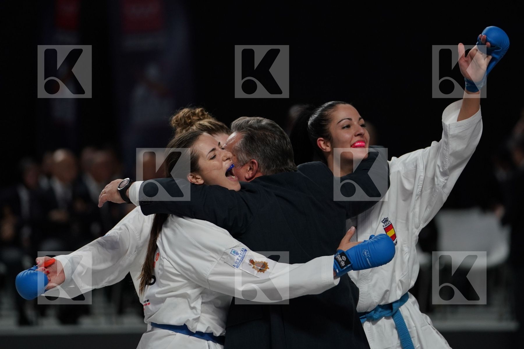 Spain (Ferrer_Garcia, Palacio_Gonzalez, Torres_Garcia, Vizcaino_Gonzalez) in Senior Team Female Kumite - Bronze bout