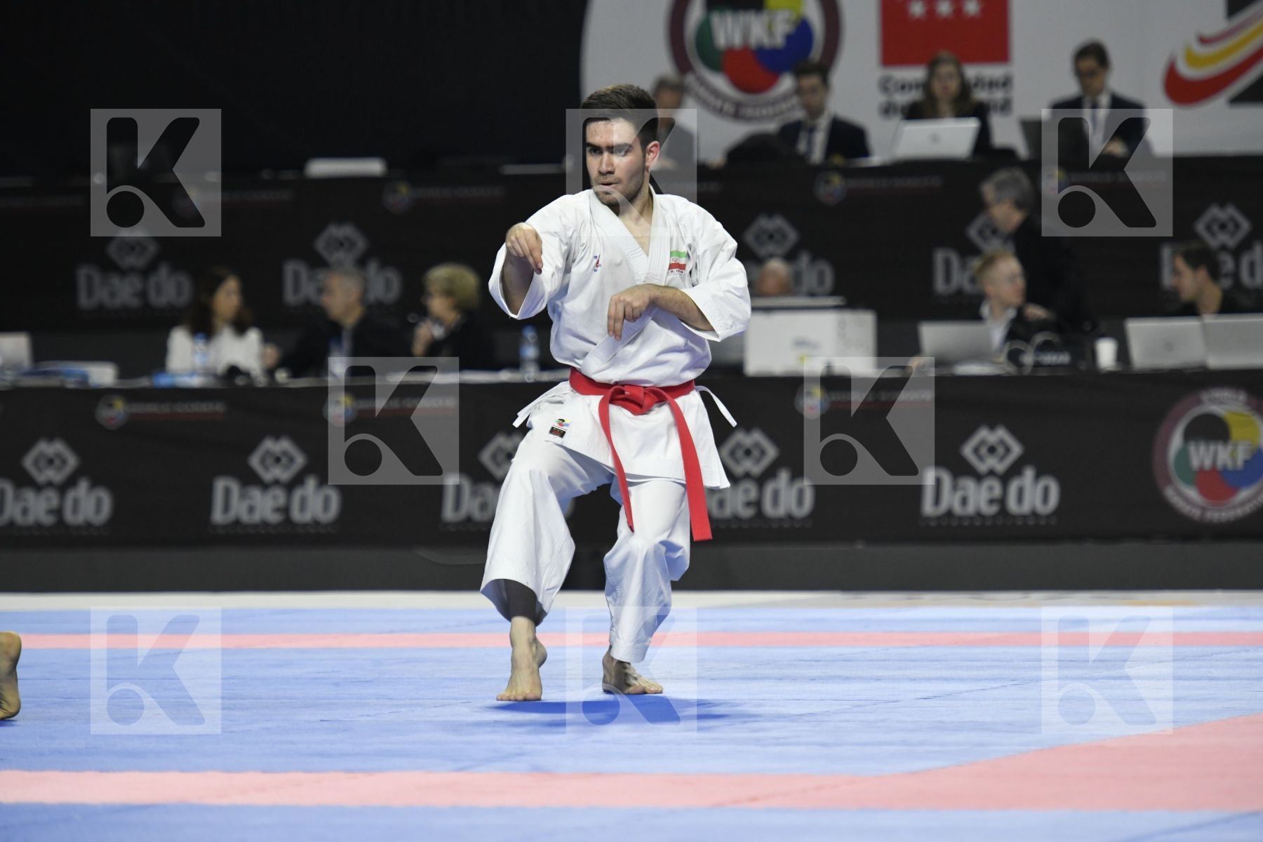 IRAN (DELIKHOUN, SHAHRJERDI, ZAND) vs TURKEY (DURAN, GOKTAS, SOFUOGLU) in Senior Team Male Kata - Bronze bout