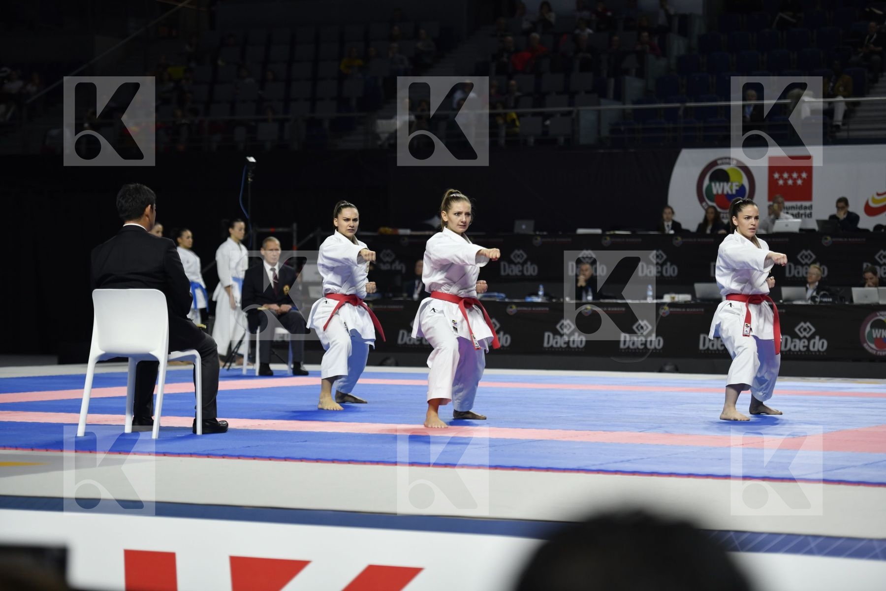 SERBIA (DJURDJEVIC, MATICKI, PIPERIN) vs ITALY (BATTAGLIA, D'ONOFRIO, PEZZETTI) in Senior Team Female Kata - Bronze bout