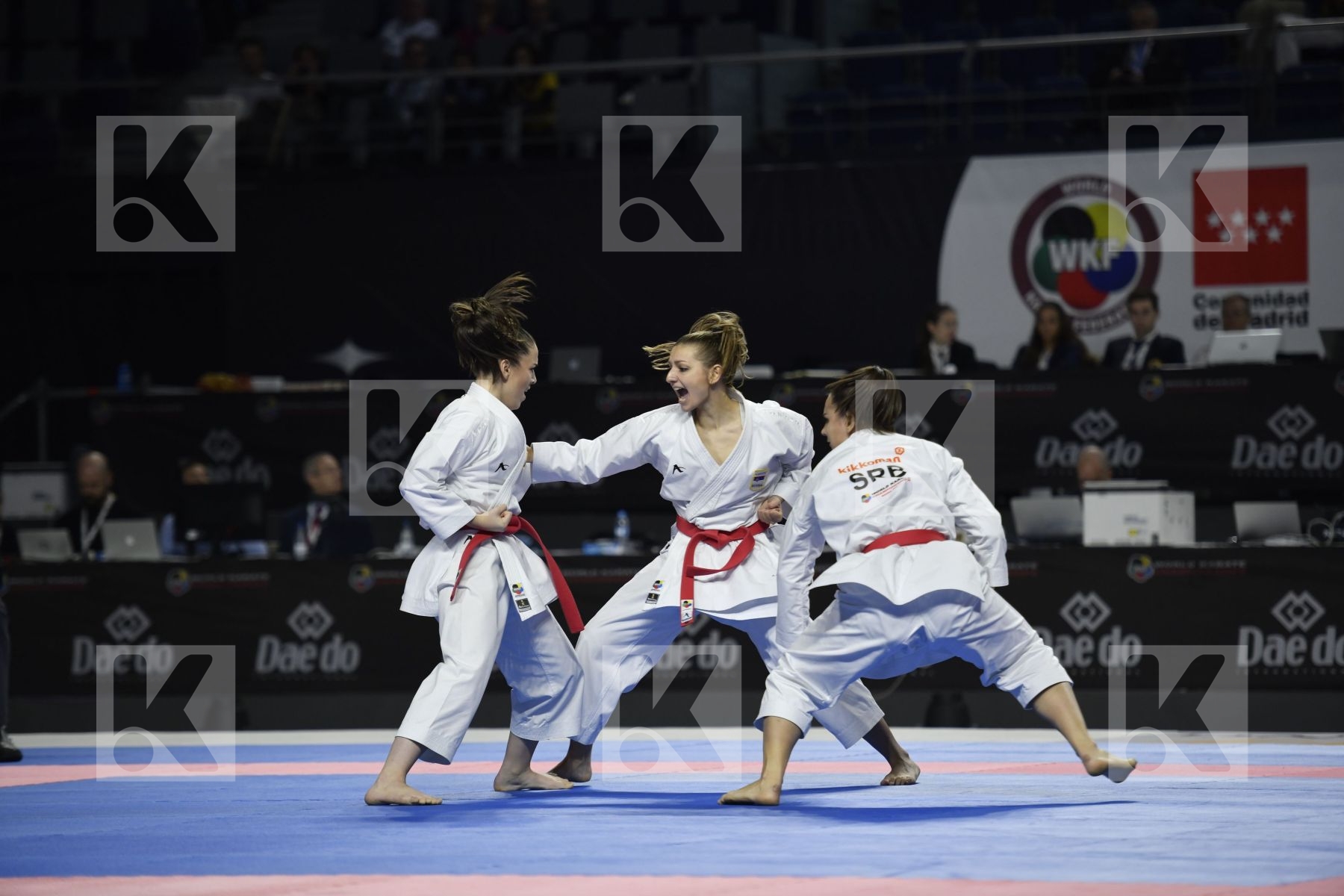 SERBIA (DJURDJEVIC, MATICKI, PIPERIN) vs ITALY (BATTAGLIA, D'ONOFRIO, PEZZETTI) in Senior Team Female Kata - Bronze bout